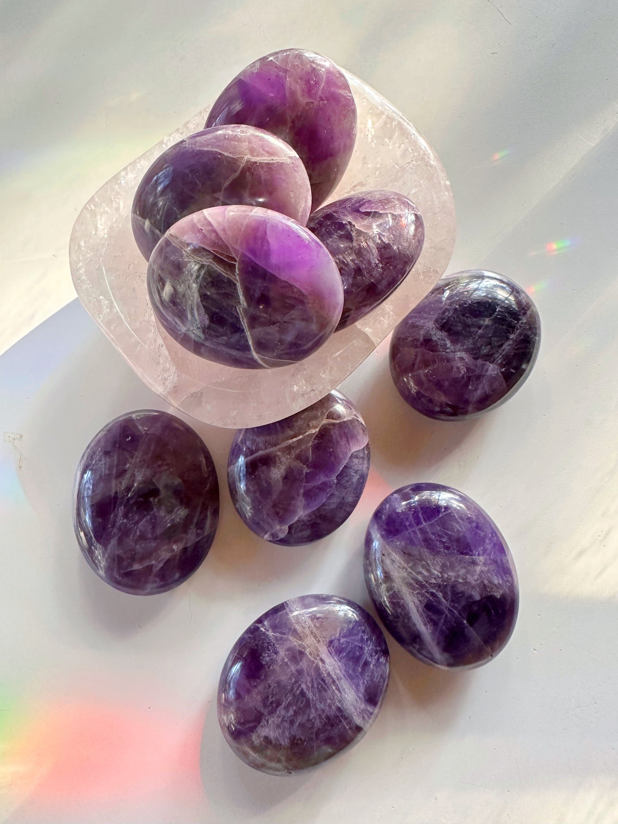 Amethyst Palm Stones from India