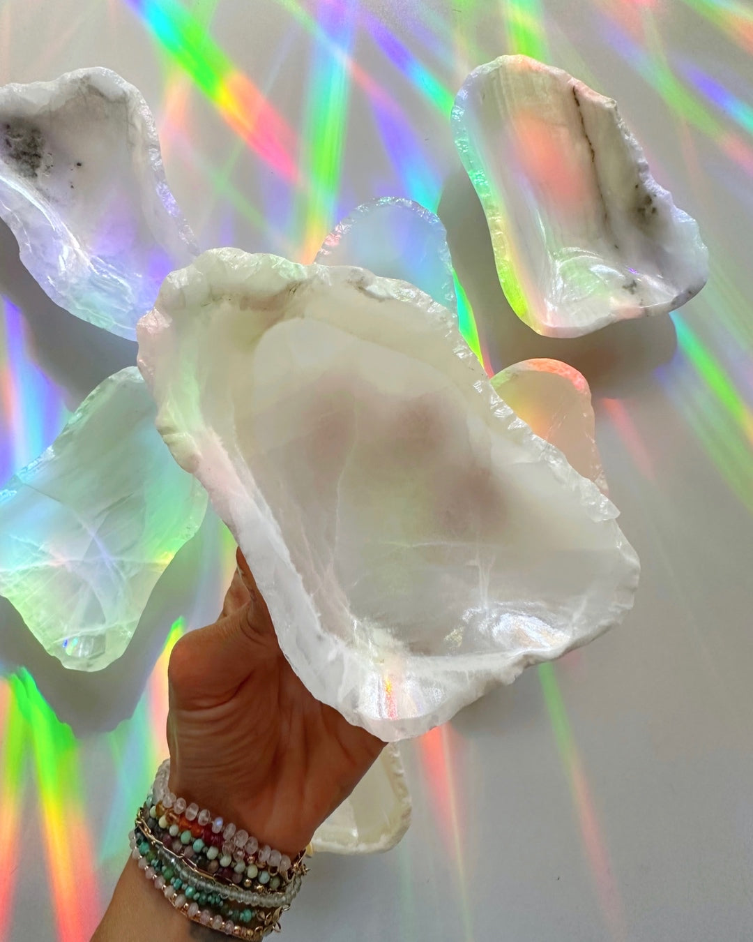 White Calcite Dish A - Baltic Mermaid