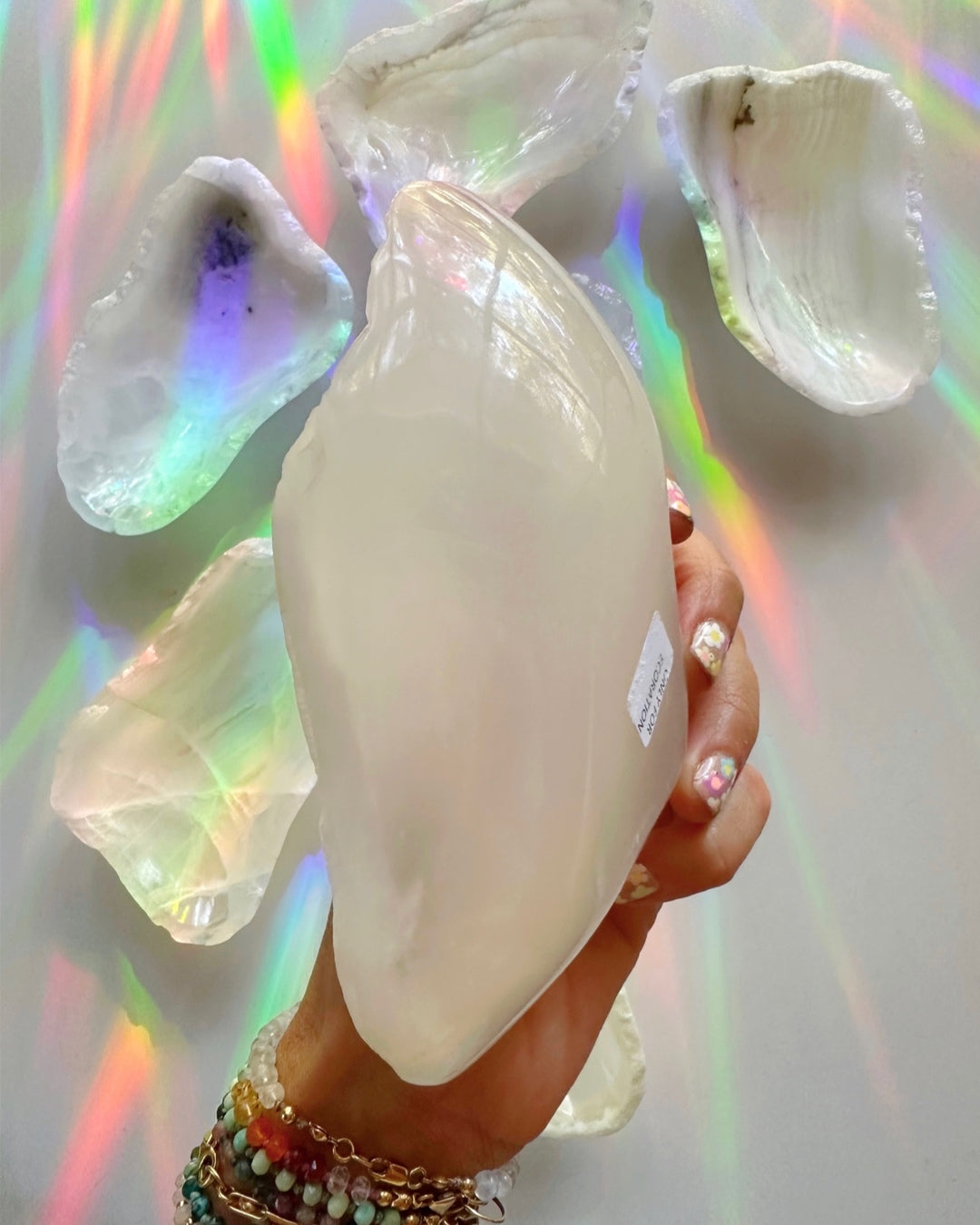 White Calcite Dish F - Baltic Mermaid