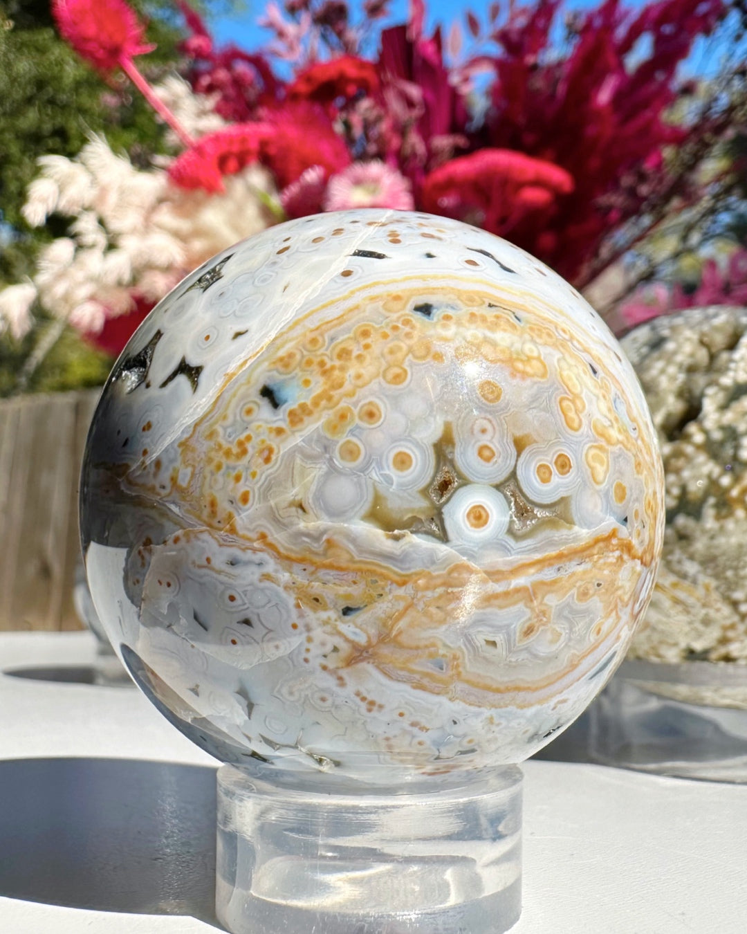 Ocean Jasper Sphere - Baltic Mermaid