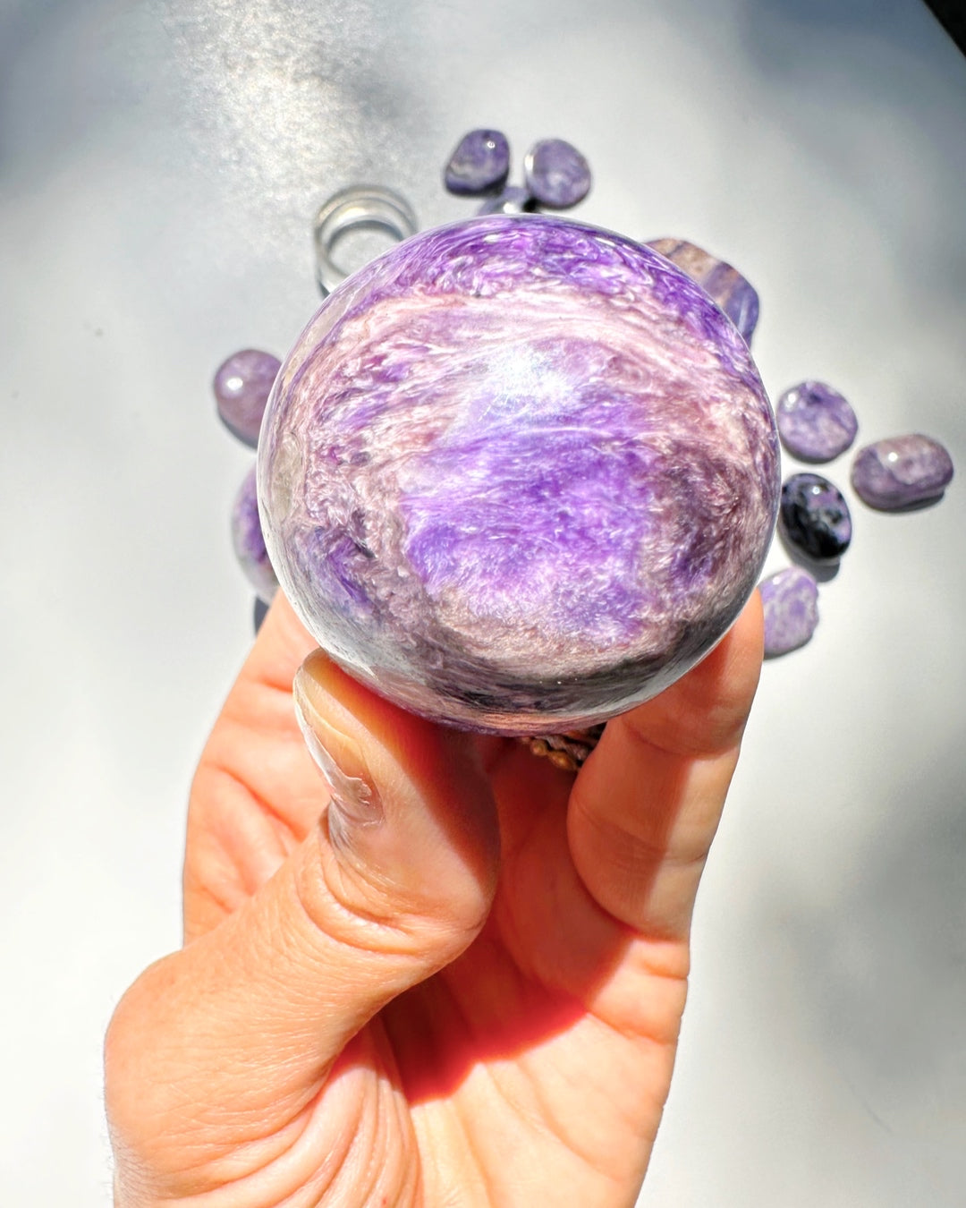 Charoite Sphere - Baltic Mermaid