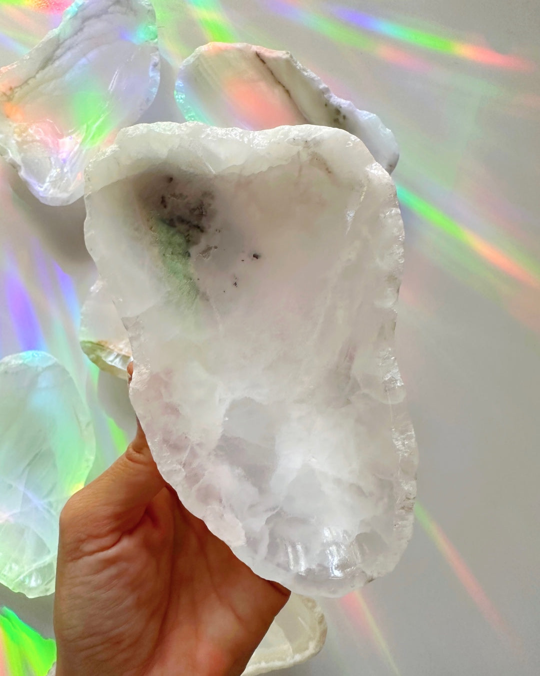 White Calcite Dish B