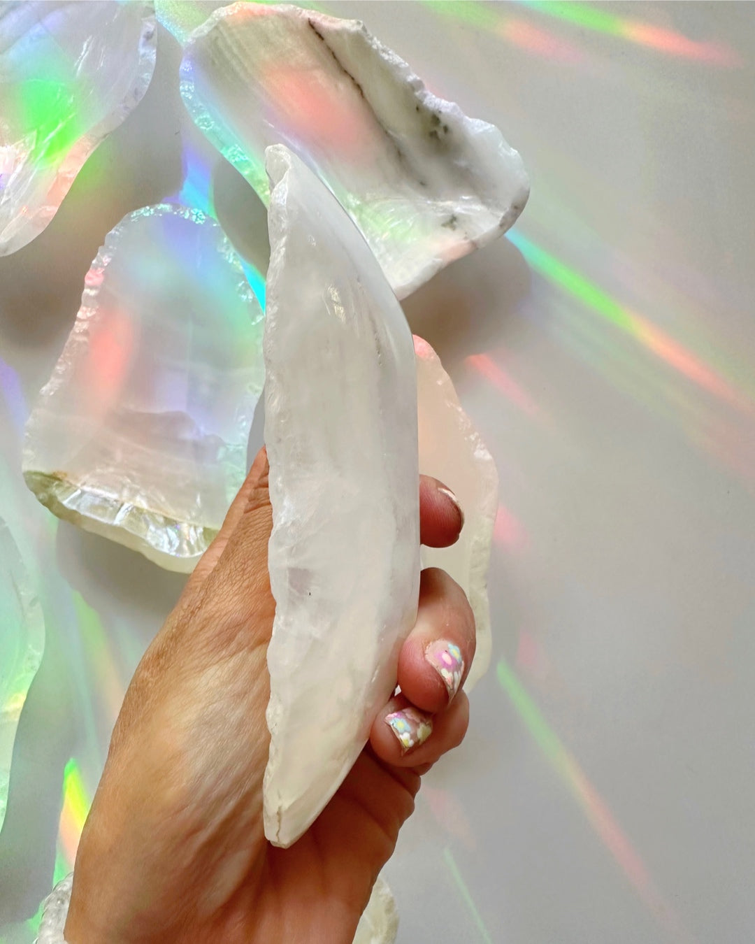 White Calcite Dish B - Baltic Mermaid