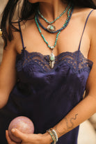 “Frida” - Turquoise & Sterling Silver w/ Pewter Feather Baltic Mermaid