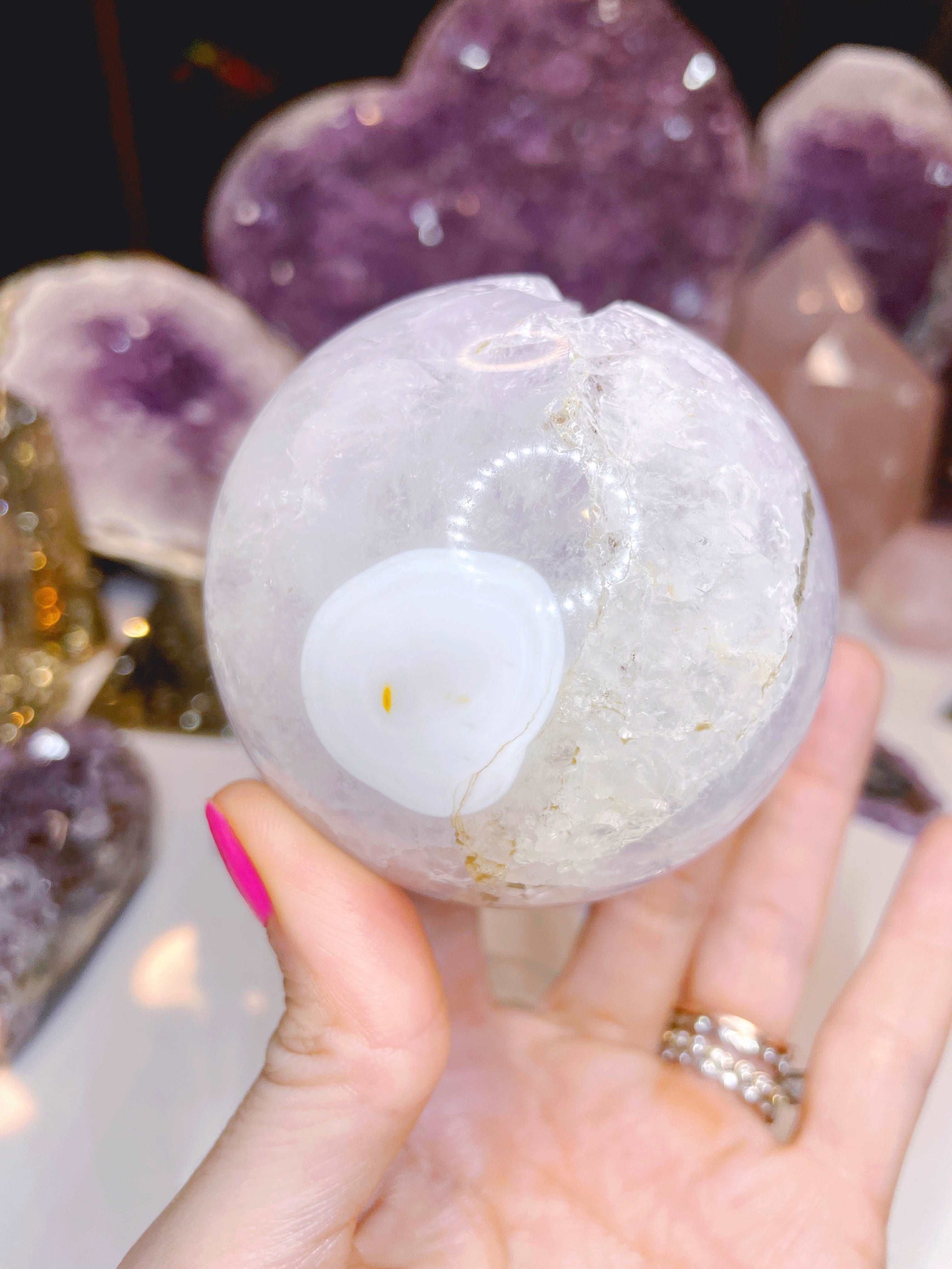 Amethyst Agate Sphere