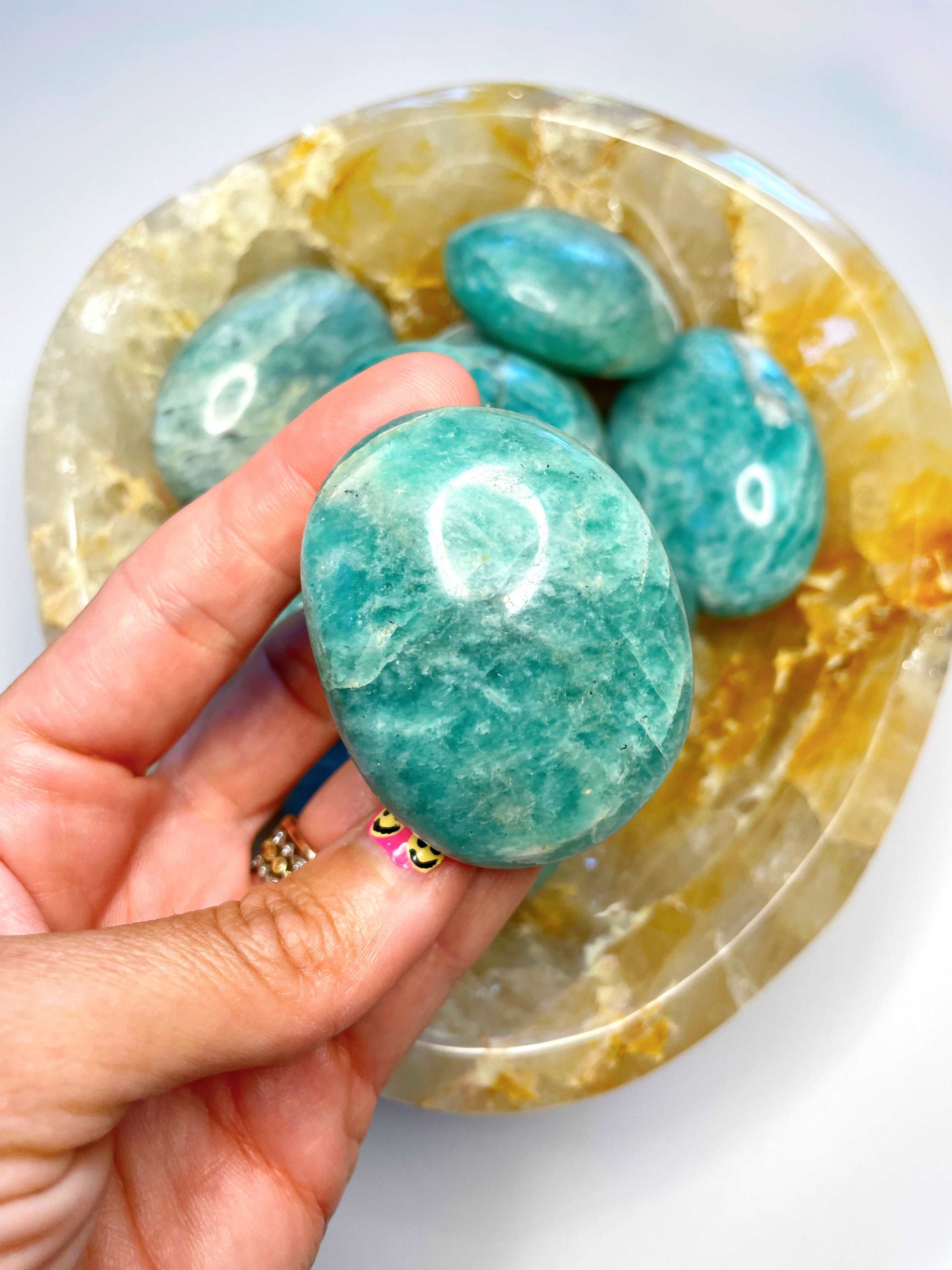 Amazonite Palm Stones