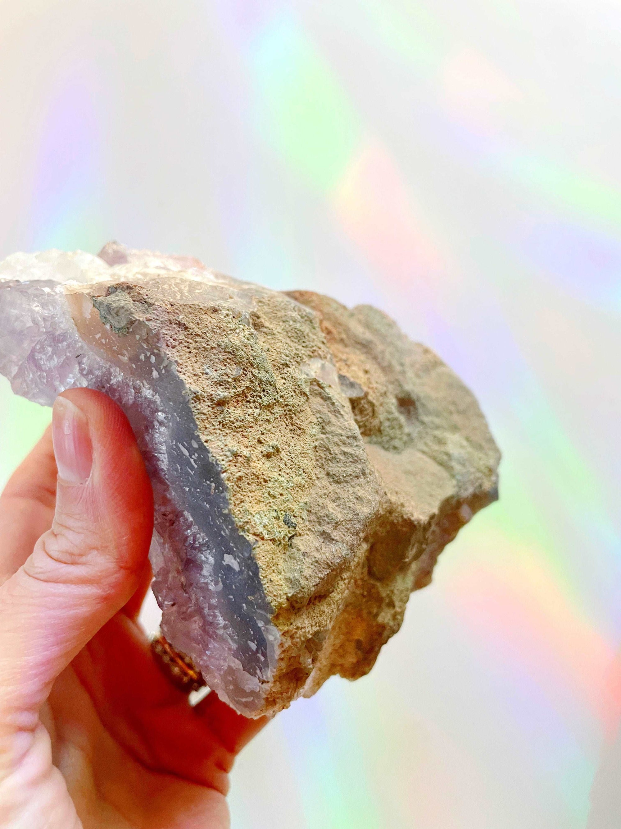 Amethyst Cluster w/ Calcite