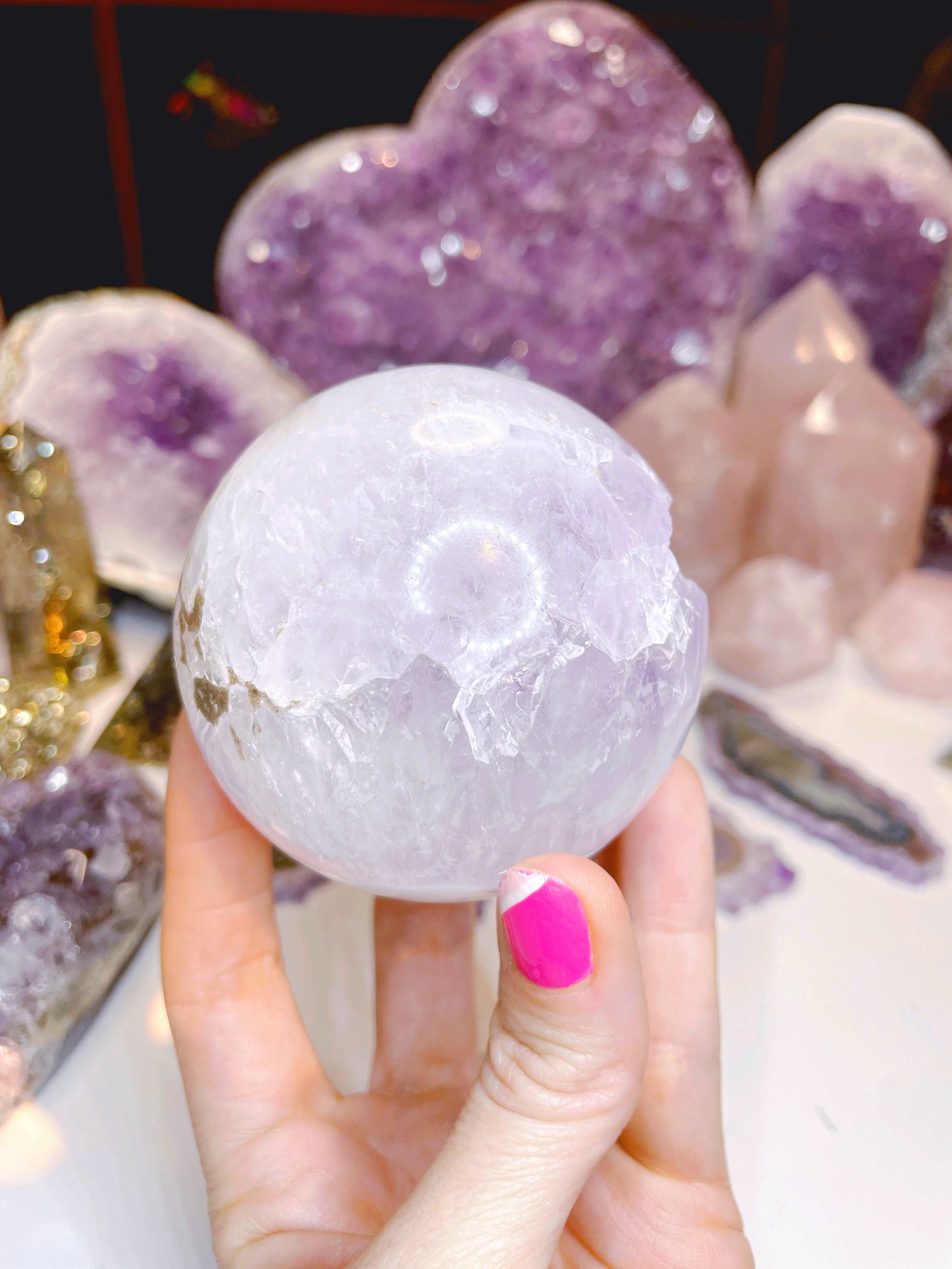 Amethyst Agate Sphere