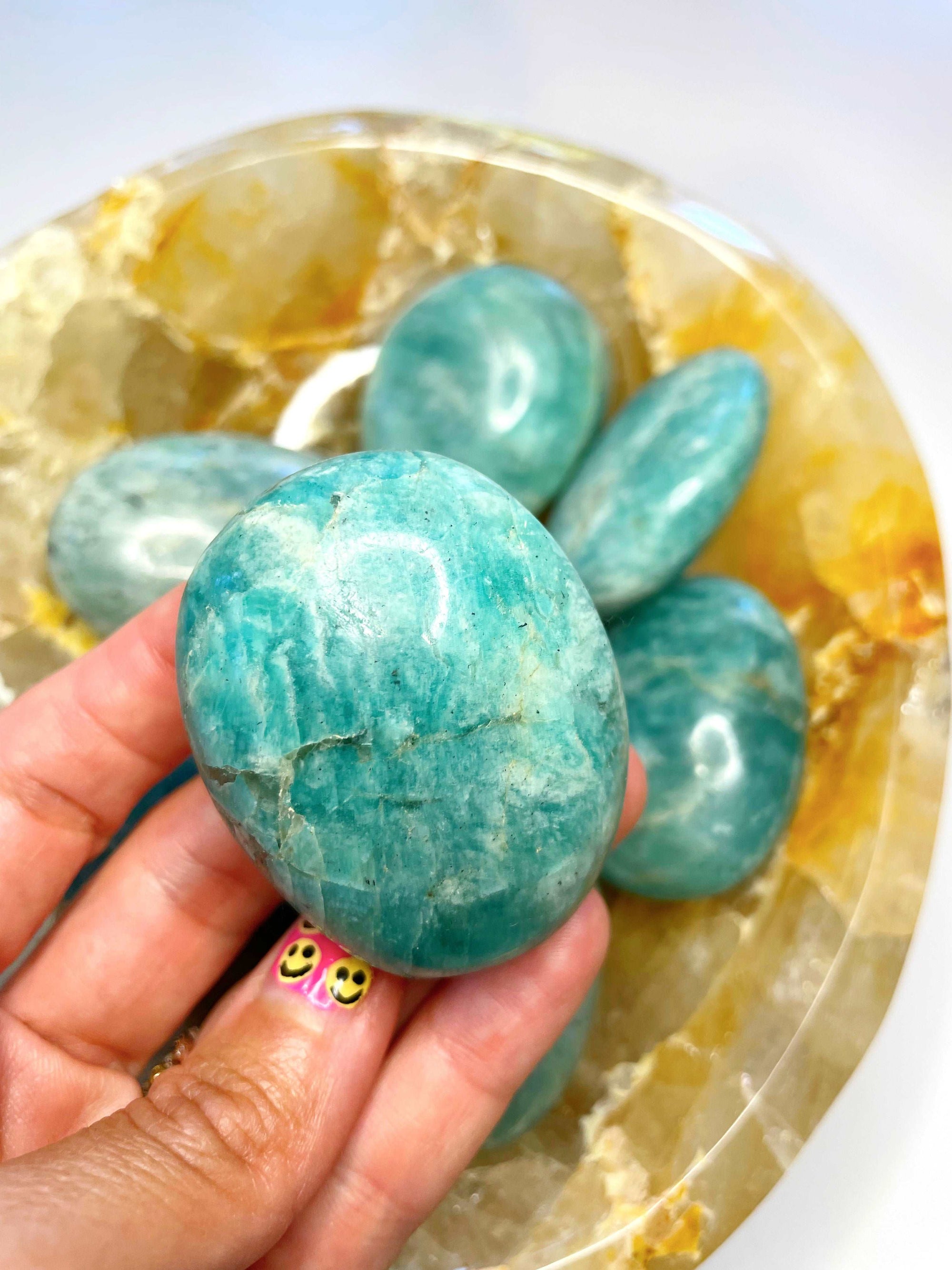 Amazonite Palm Stones