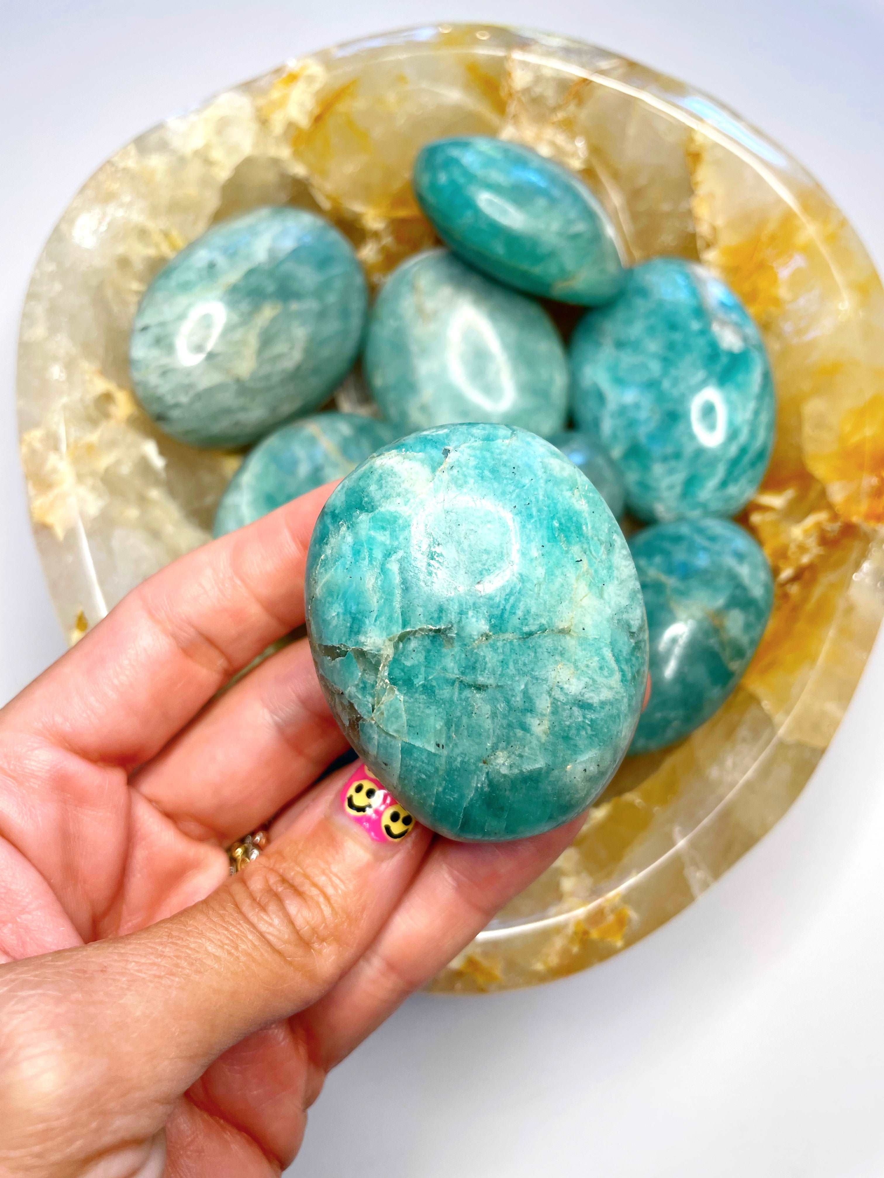 Amazonite Palm Stones