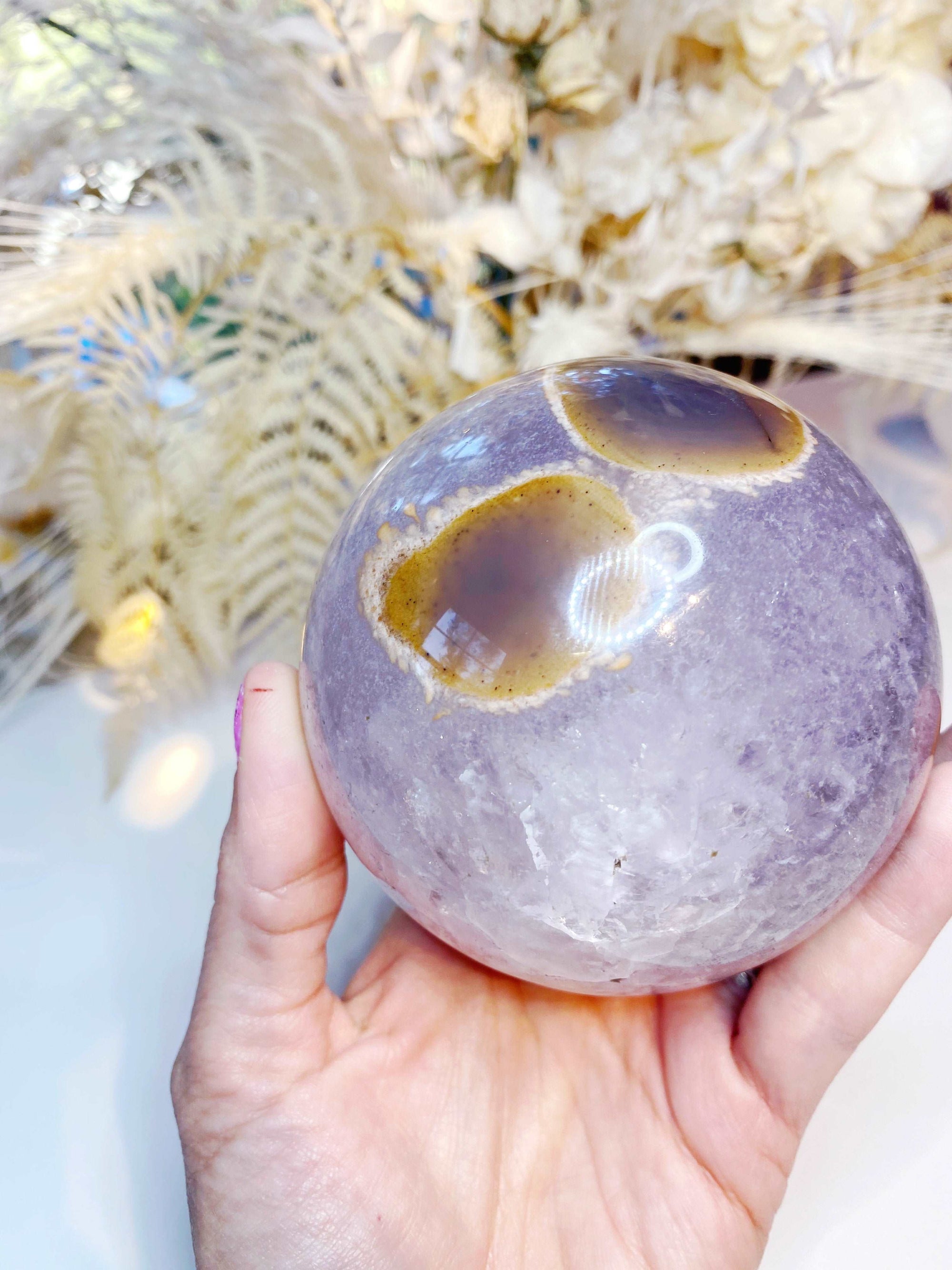 Amethyst Agate Sphere