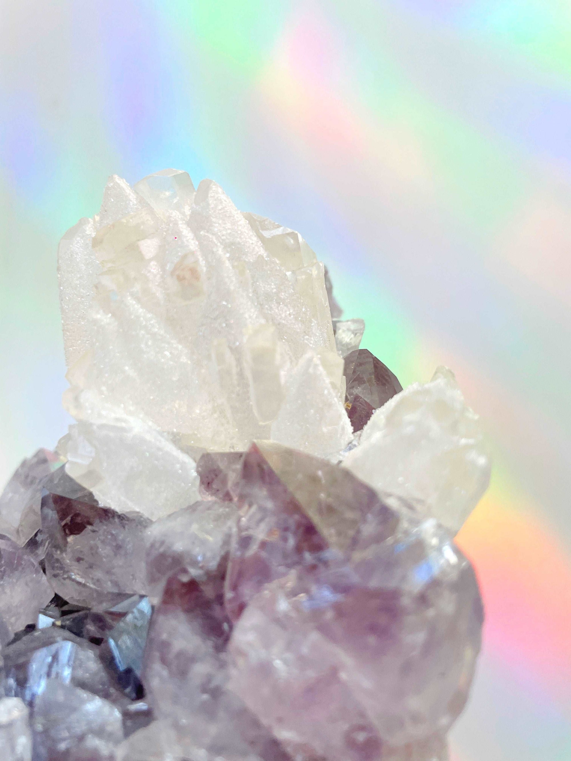 Amethyst Cluster w/ Calcite