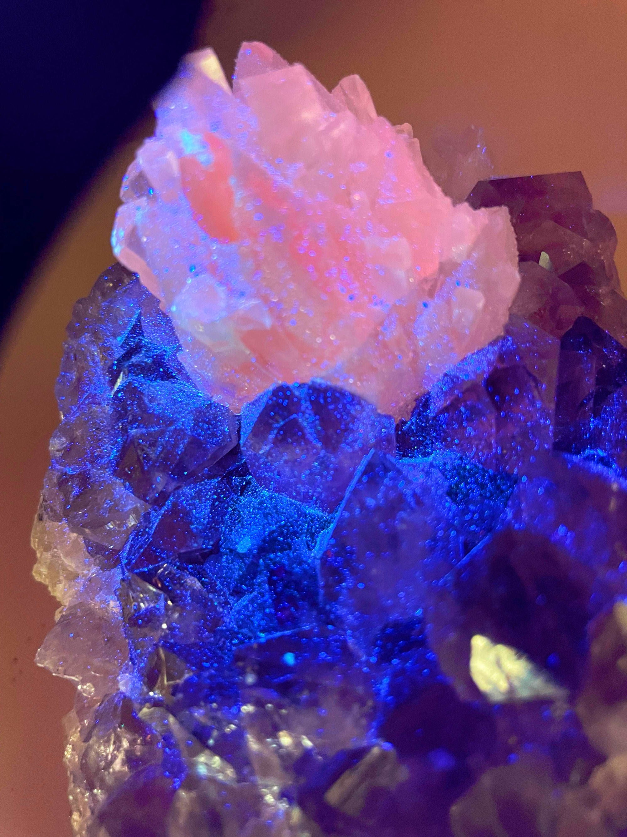 Amethyst Cluster w/ Calcite