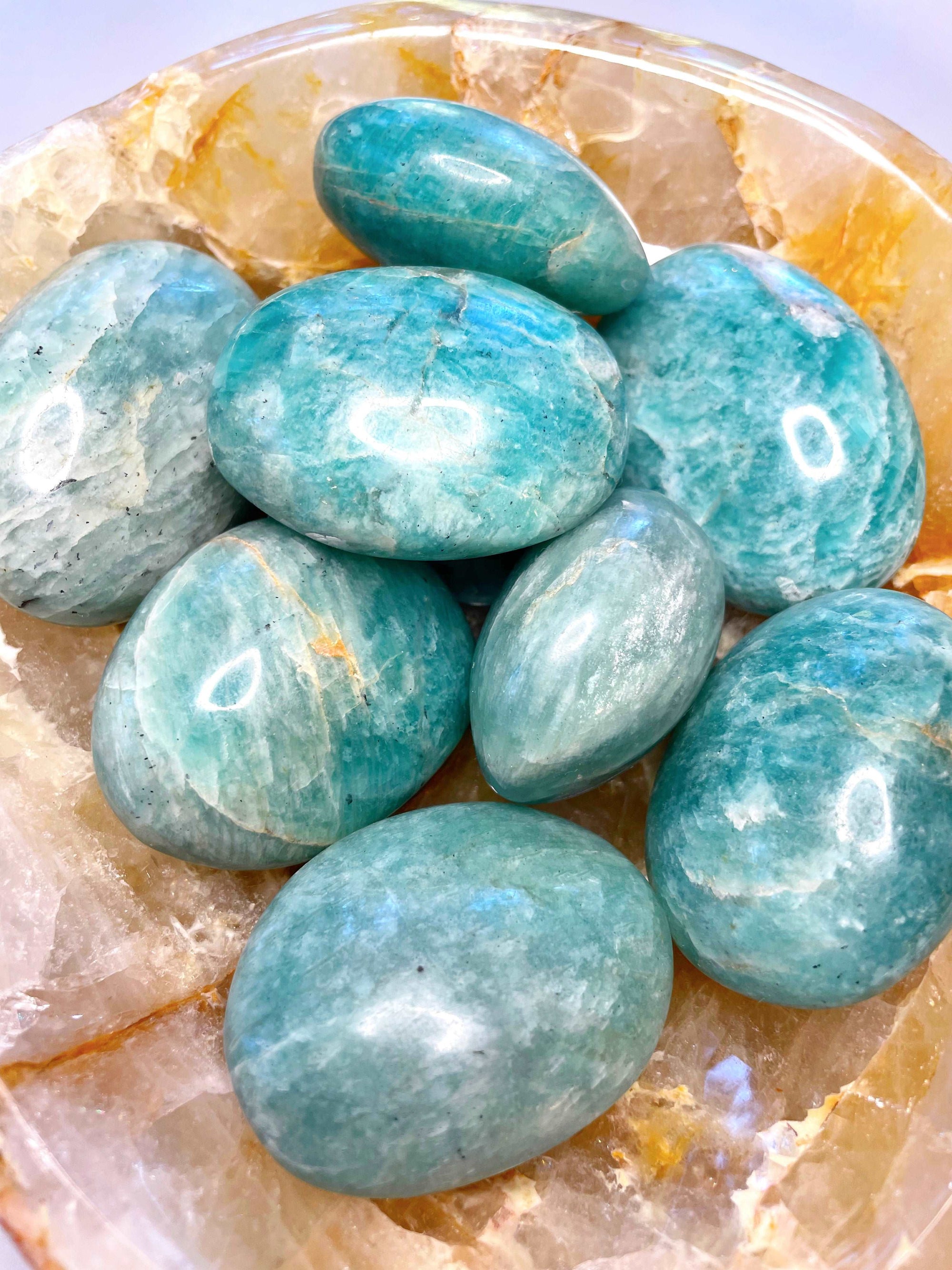 Amazonite Palm Stones