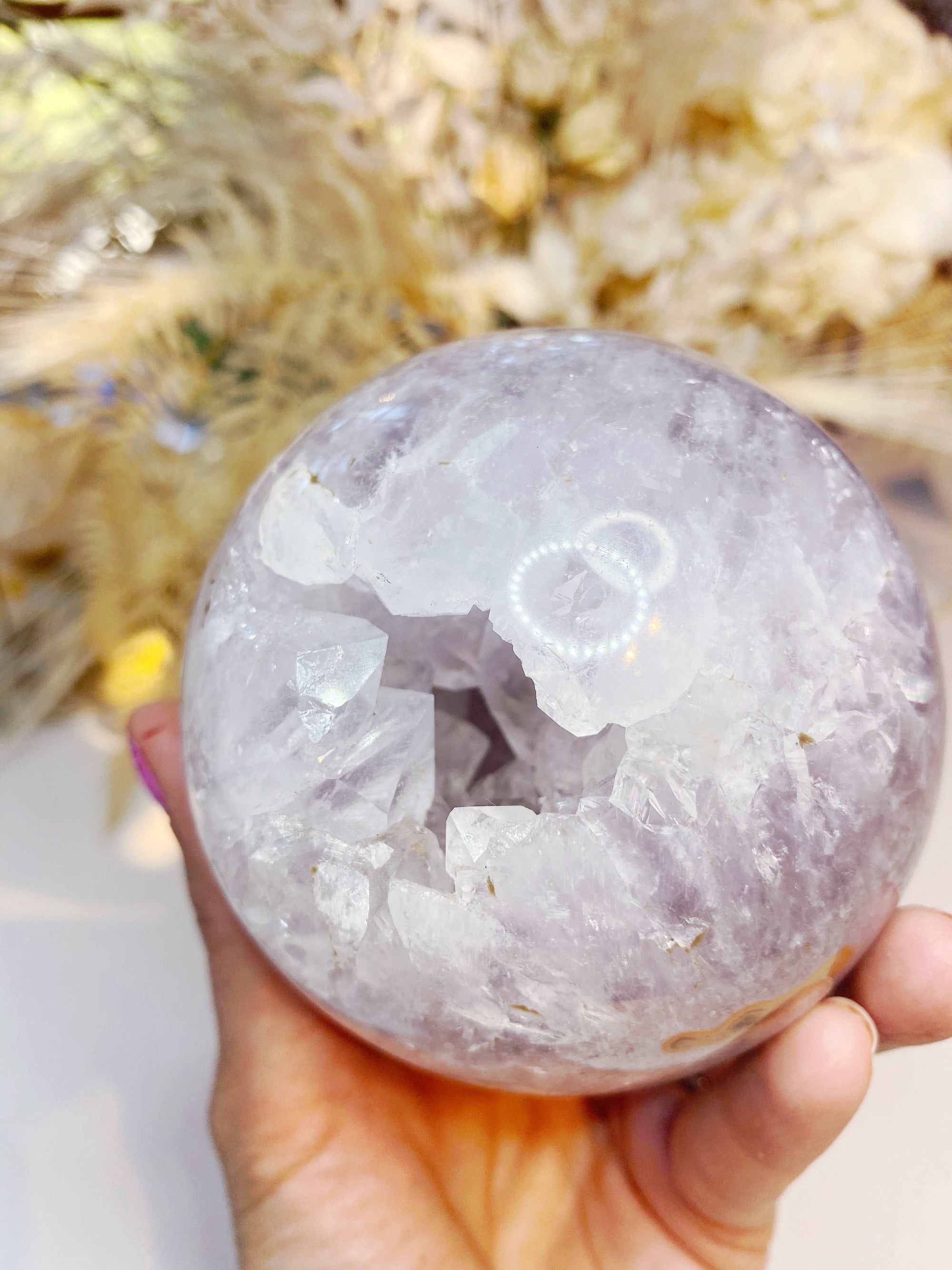 Amethyst Agate Sphere