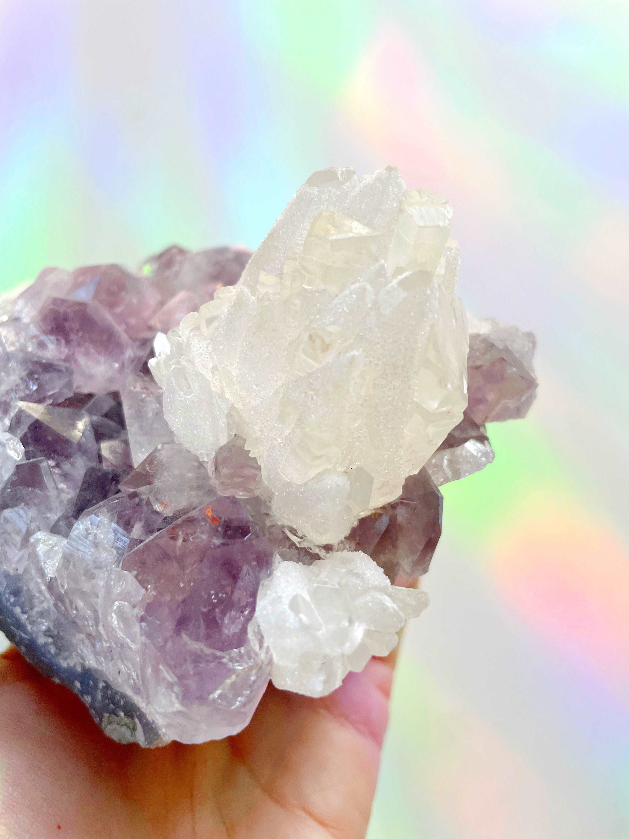 Amethyst Cluster w/ Calcite