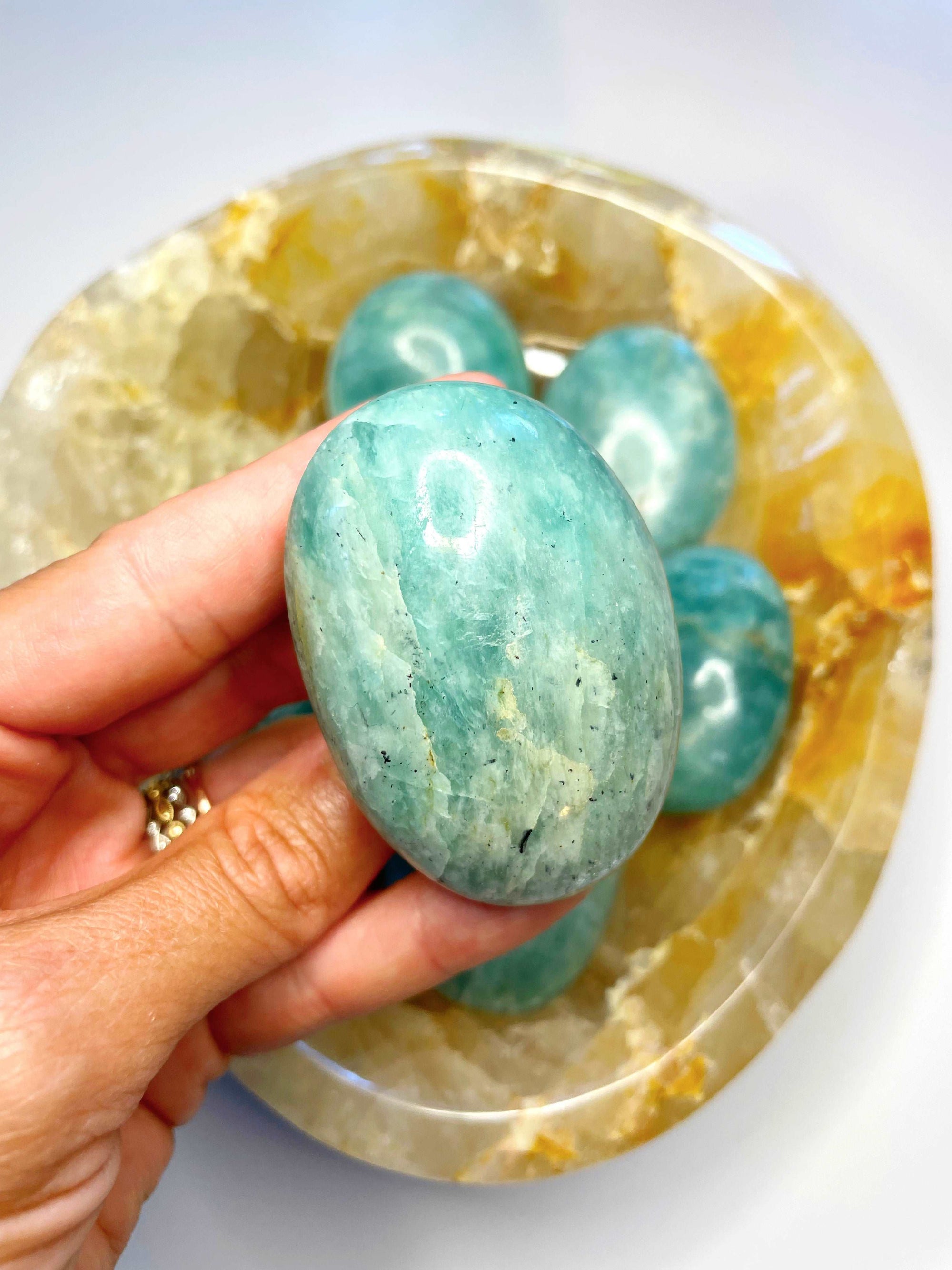 Amazonite Palm Stones