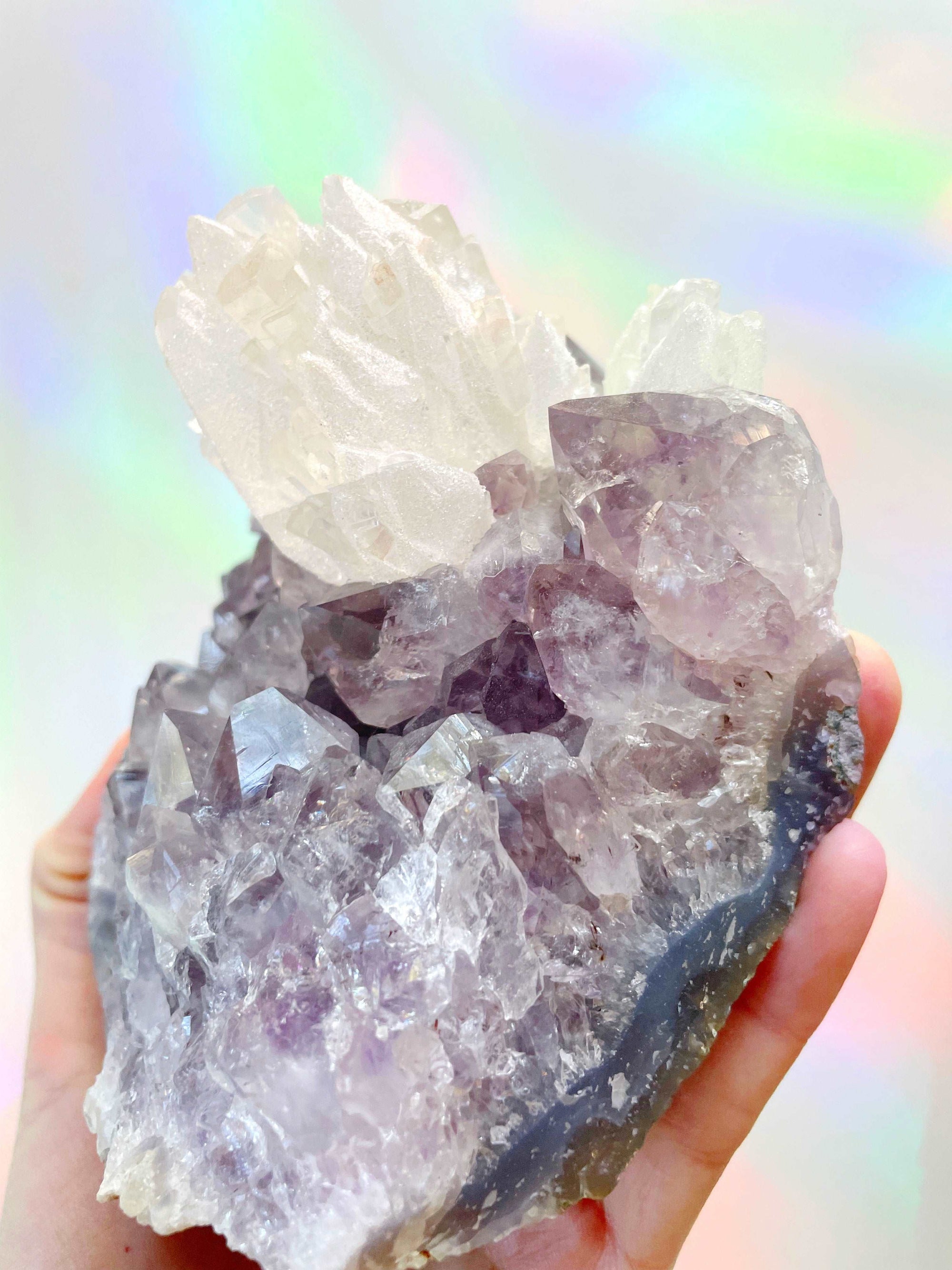 Amethyst Cluster w/ Calcite