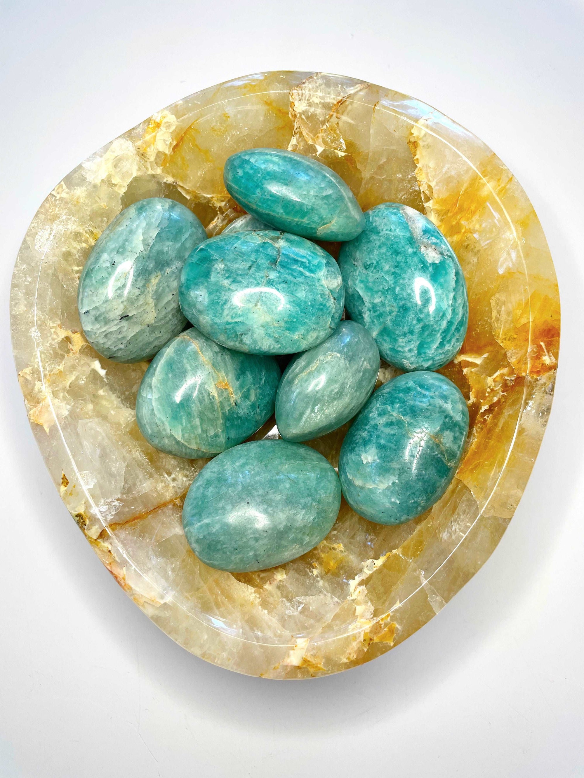 Amazonite Palm Stones