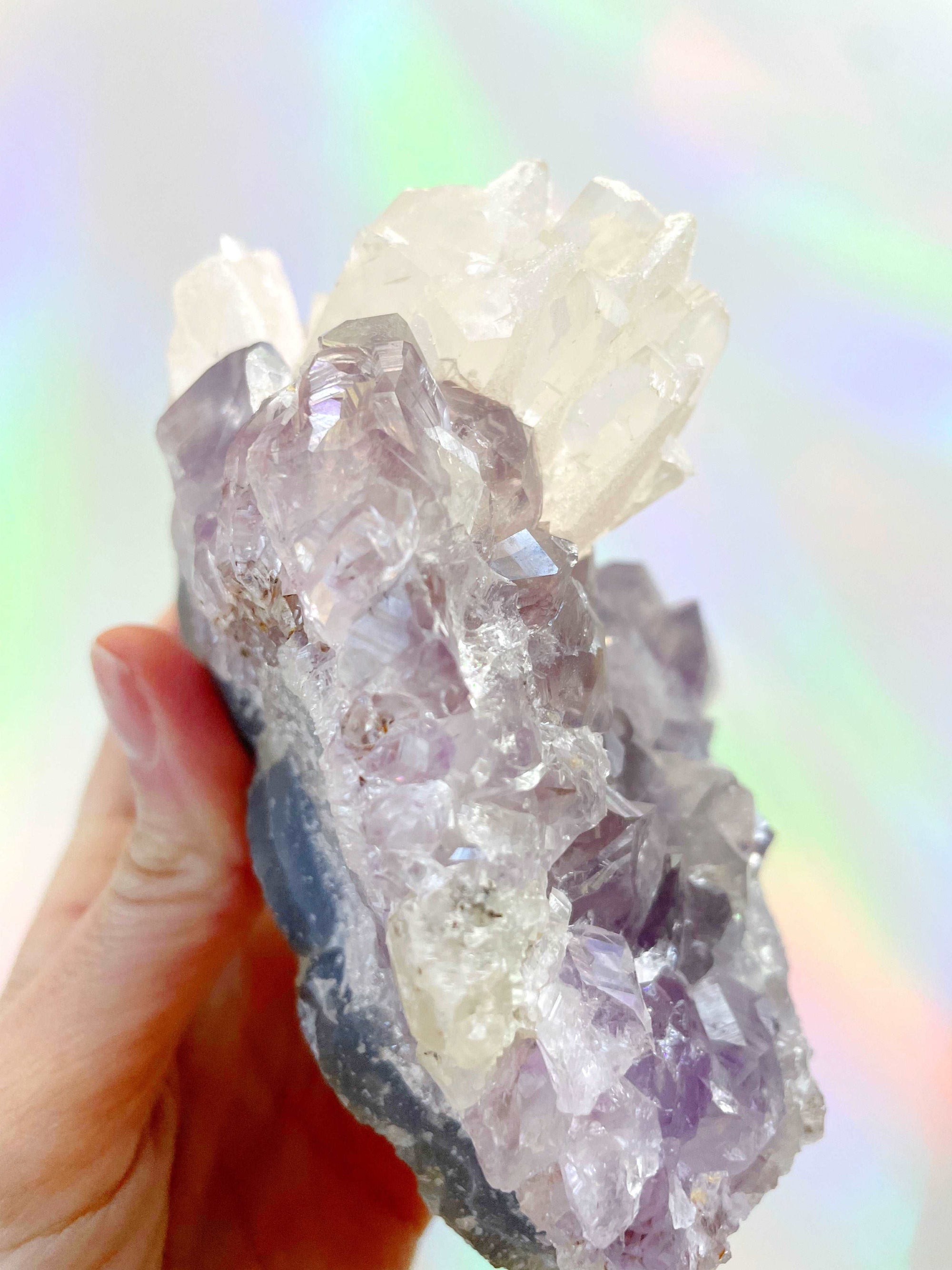 Amethyst Cluster w/ Calcite