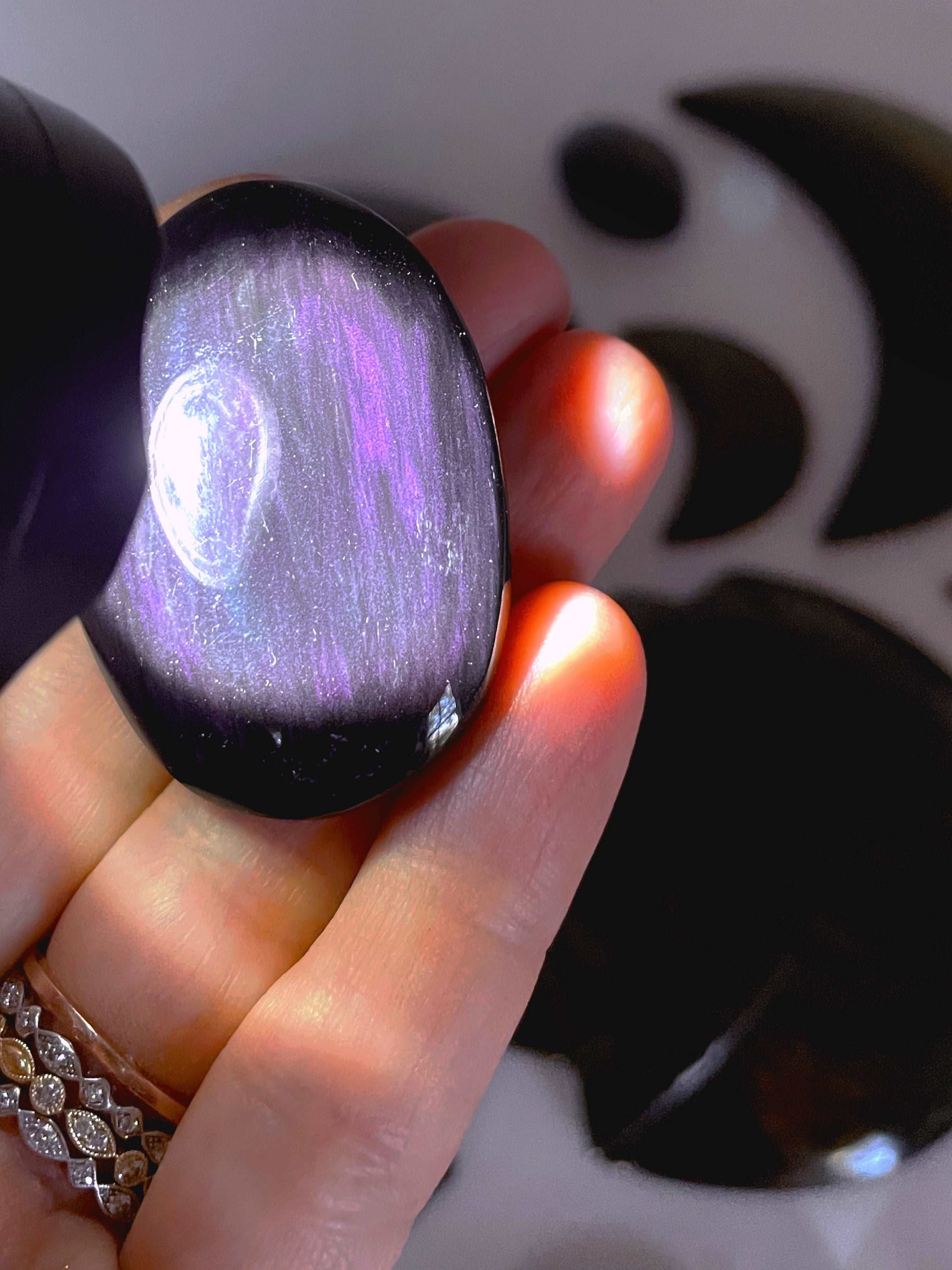 AAA Velvet Obsidian Tumble Stones