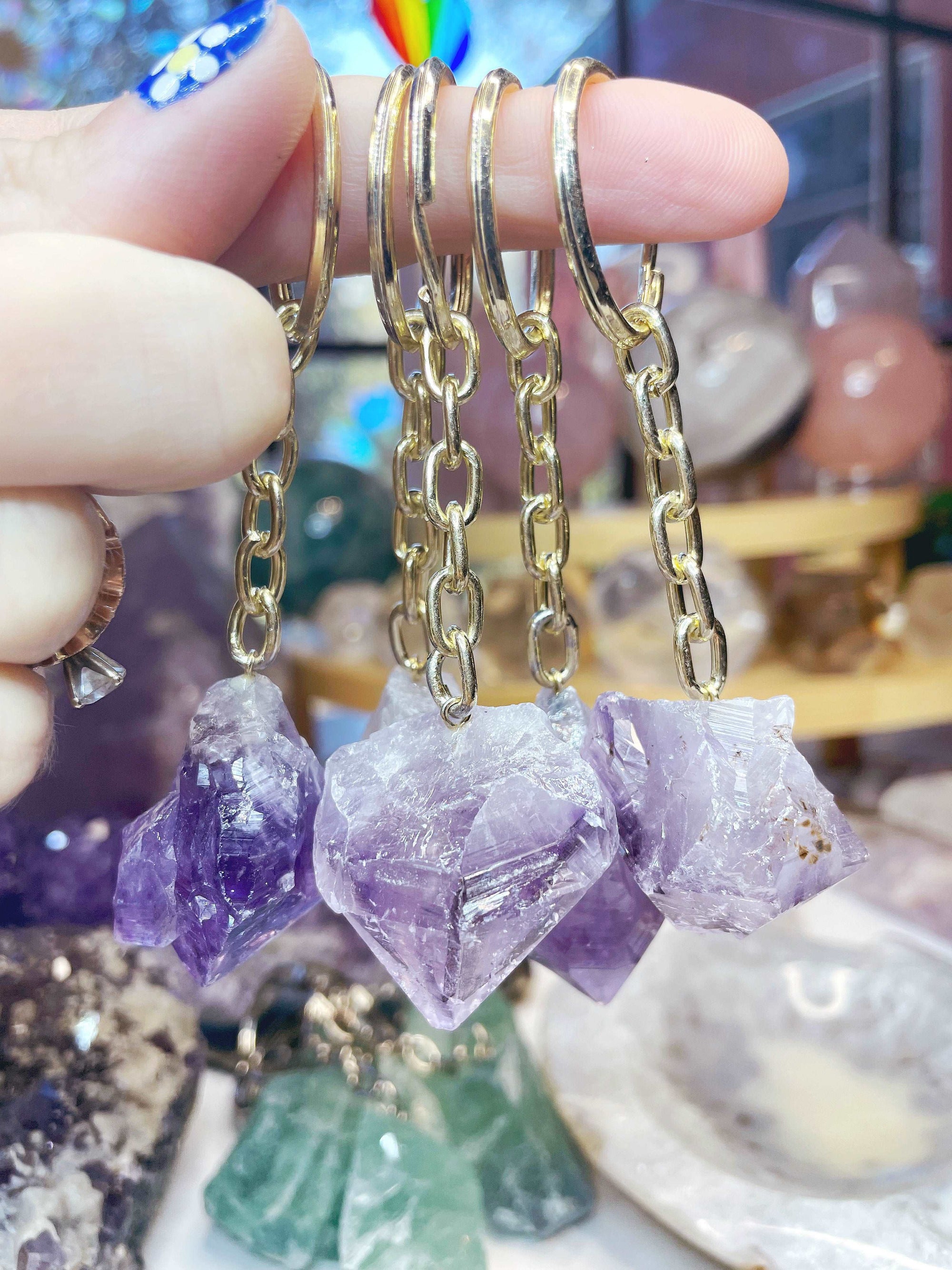 Amethyst Keychain