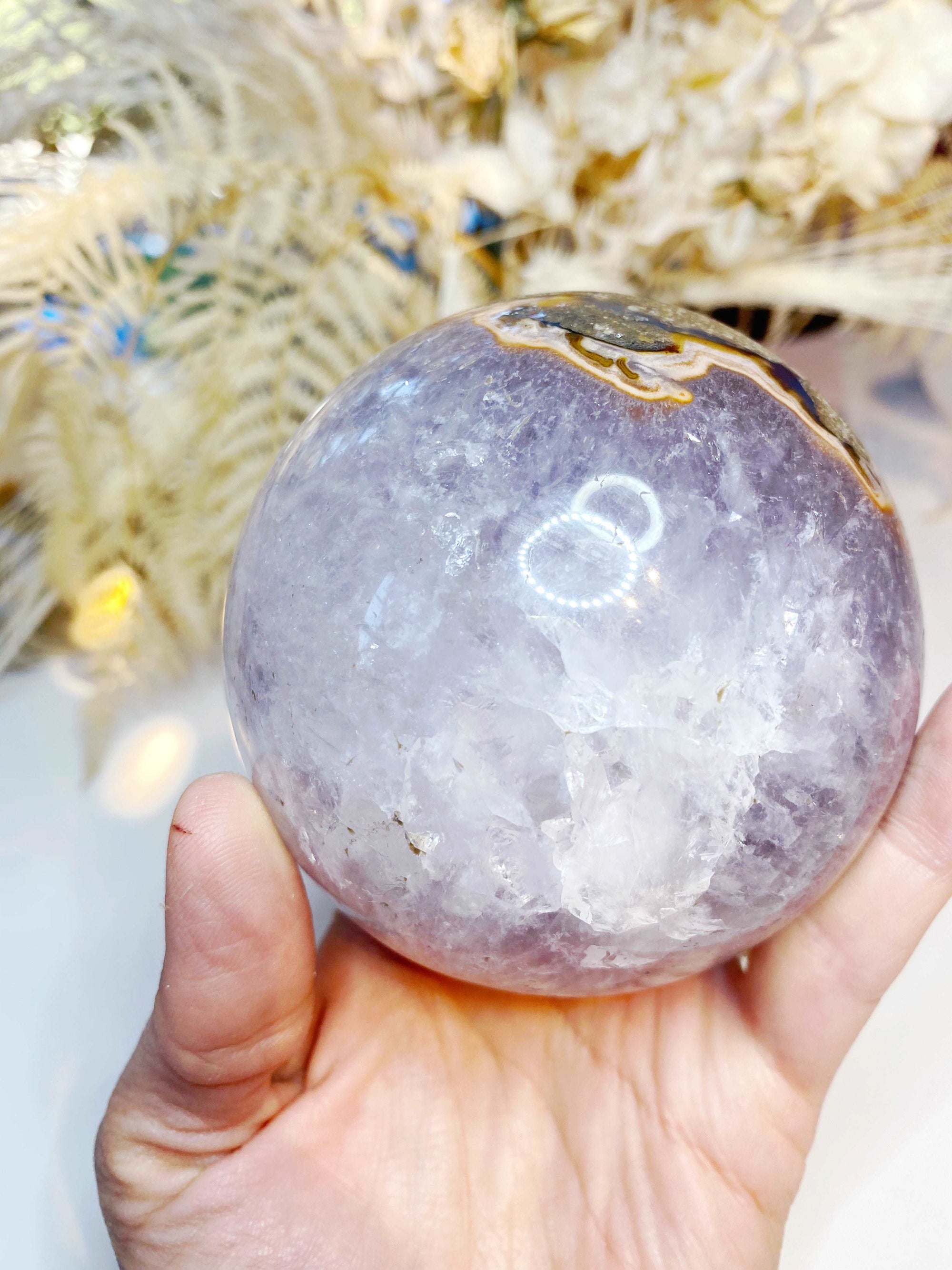 Amethyst Agate Sphere