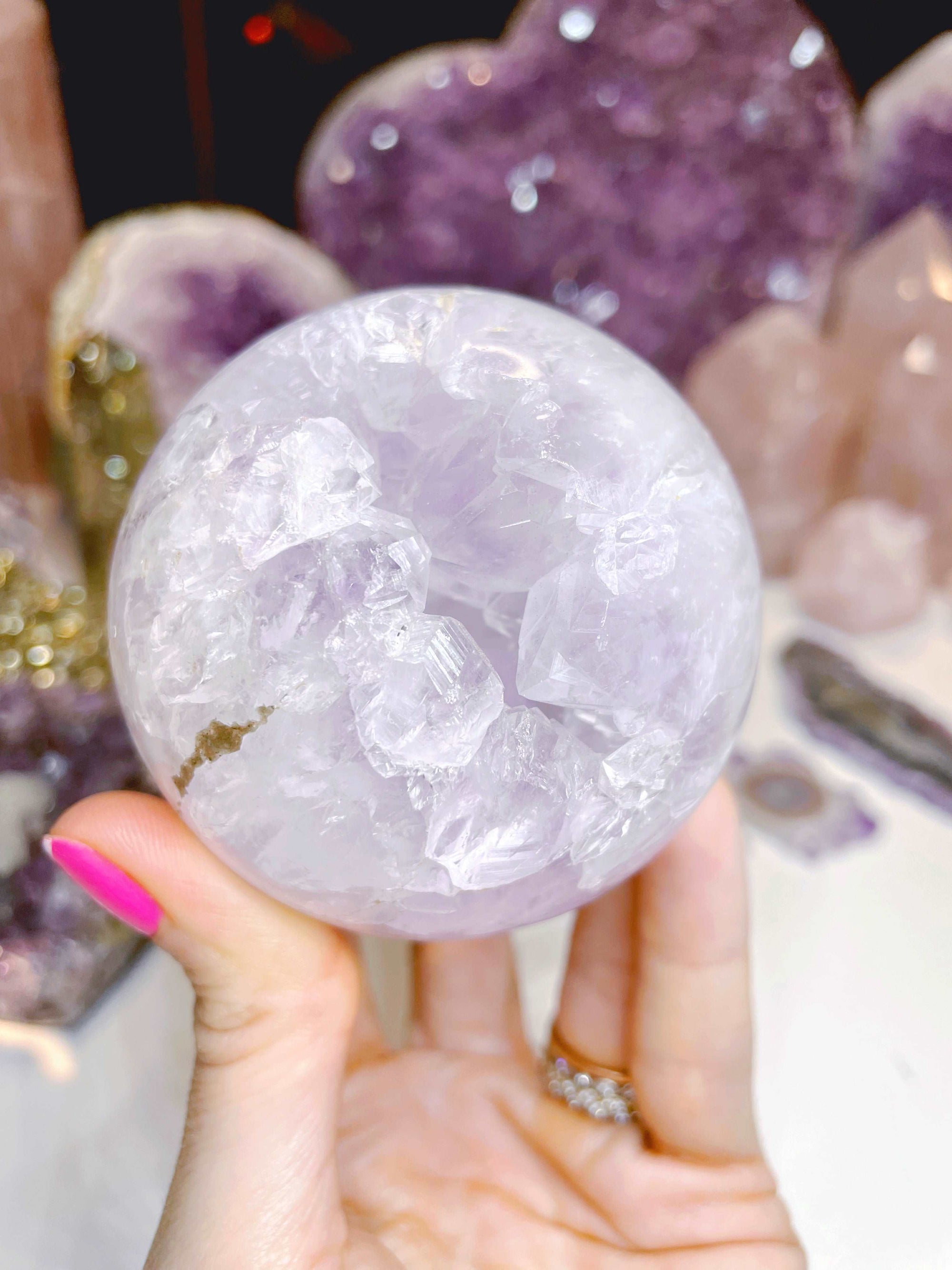 Amethyst Agate Sphere