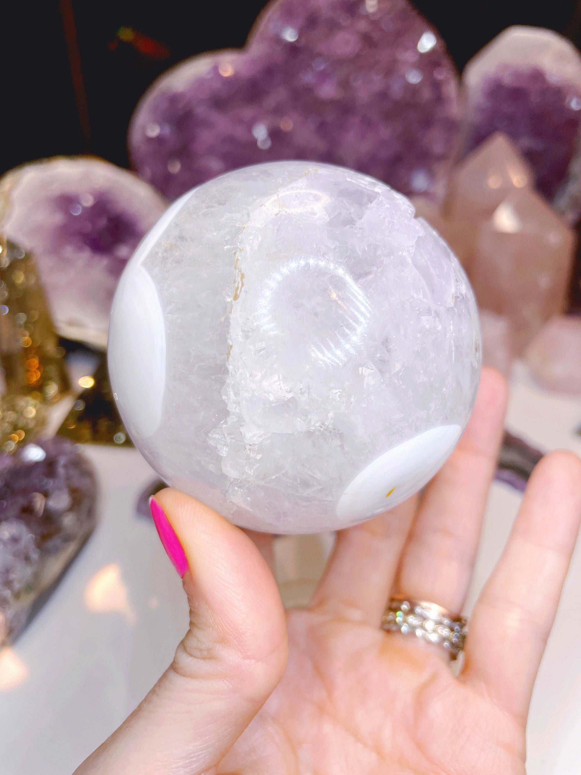 Amethyst Agate Sphere