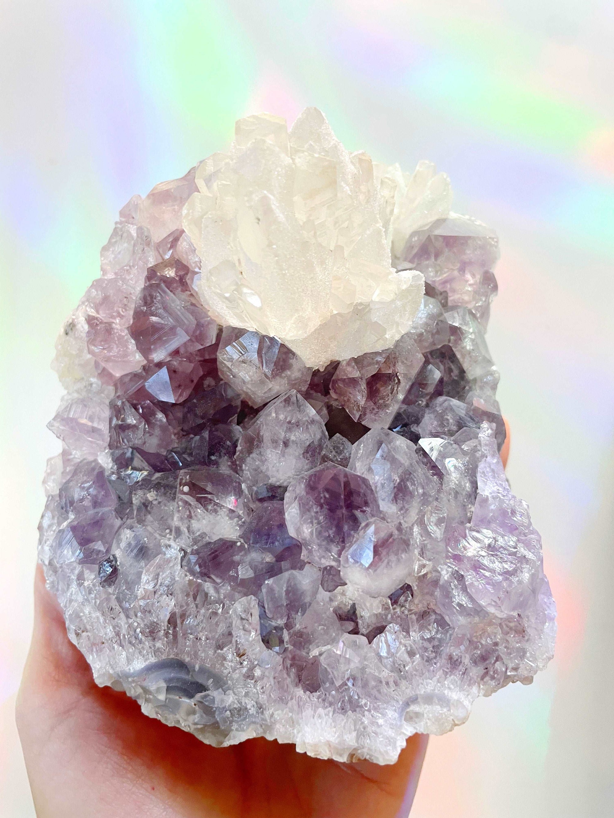 Amethyst Cluster w/ Calcite