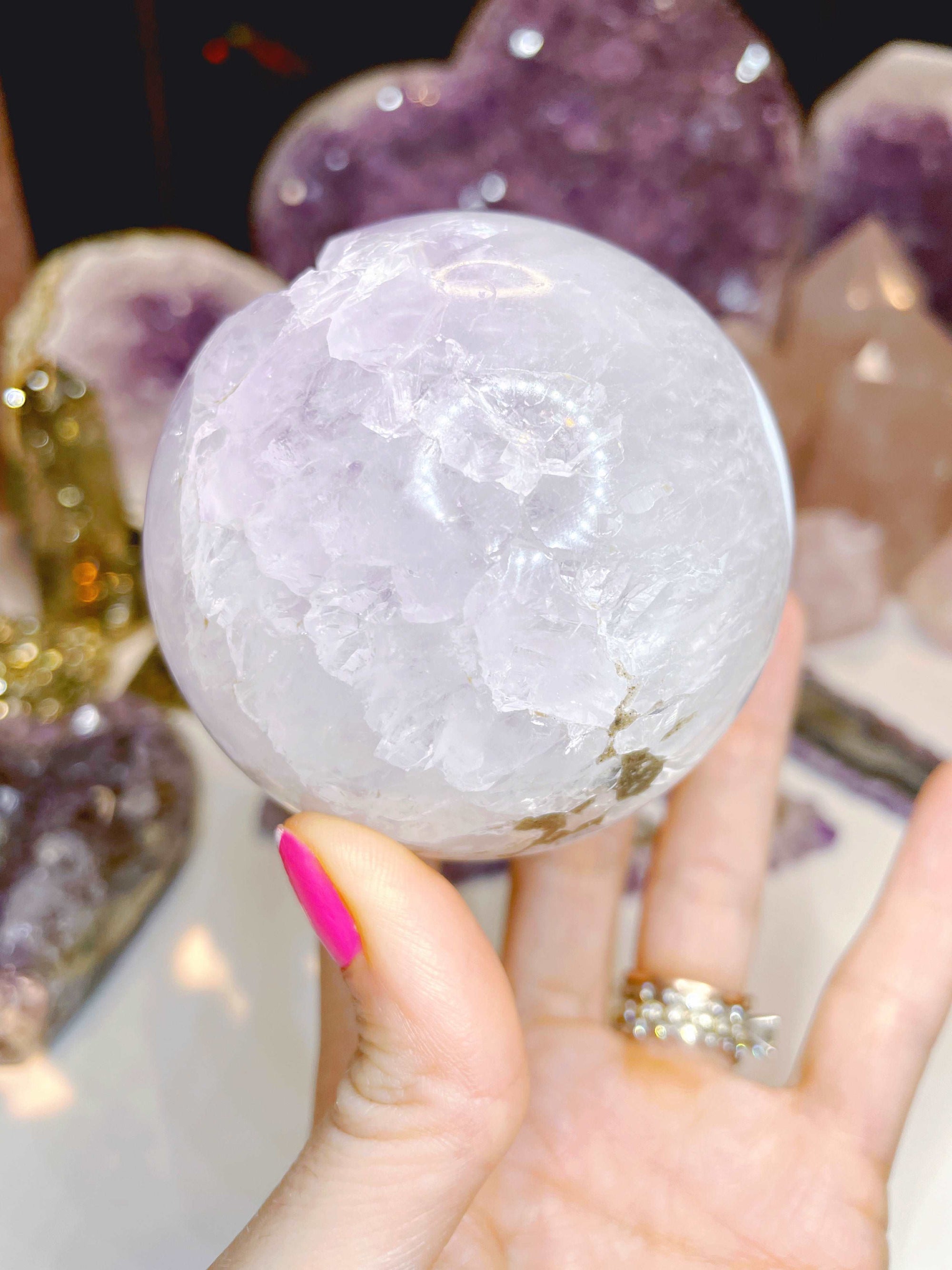 Amethyst Agate Sphere