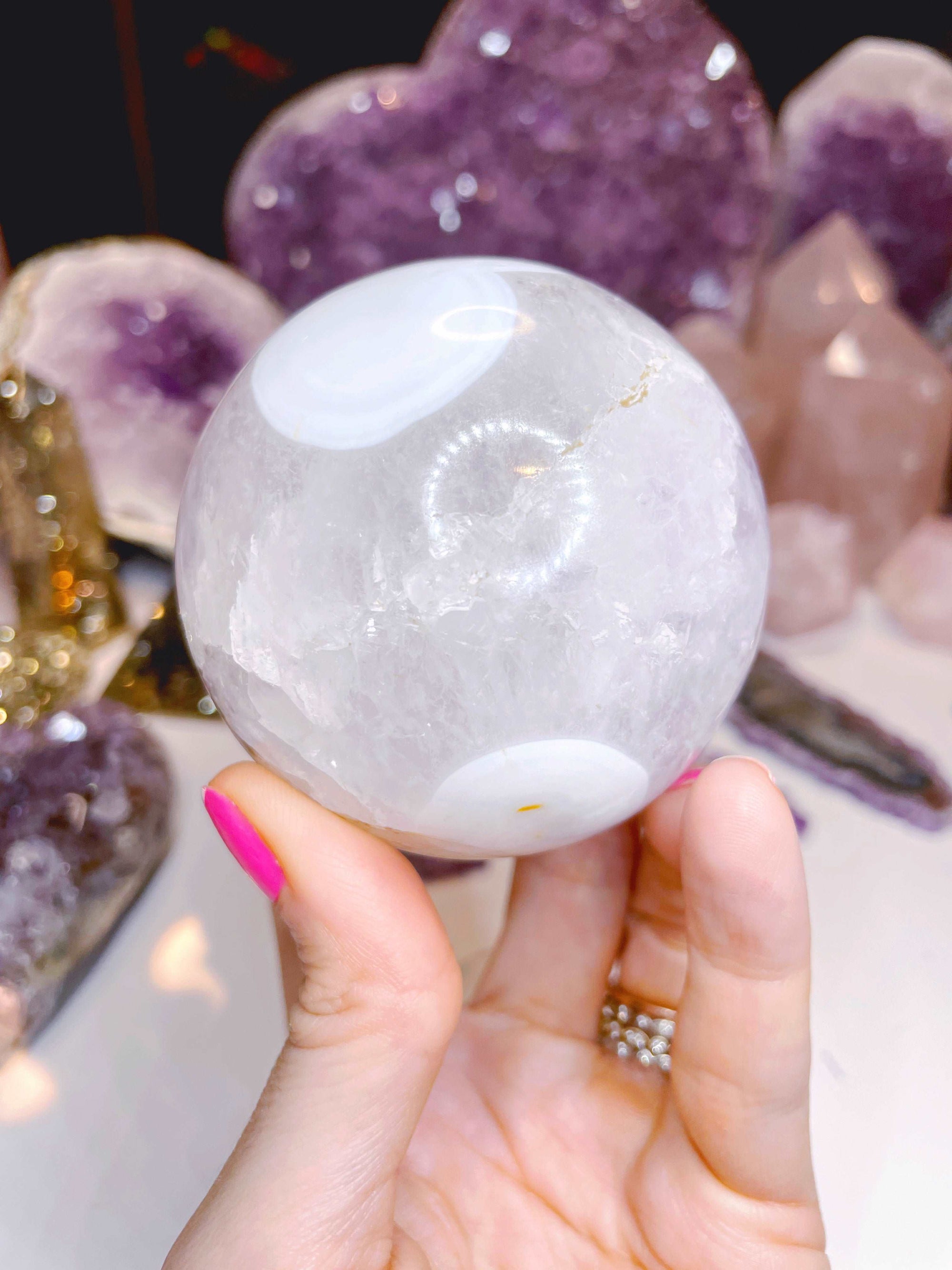 Amethyst Agate Sphere