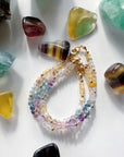 Rainbow Fluorite Candy Bracelet -RTS