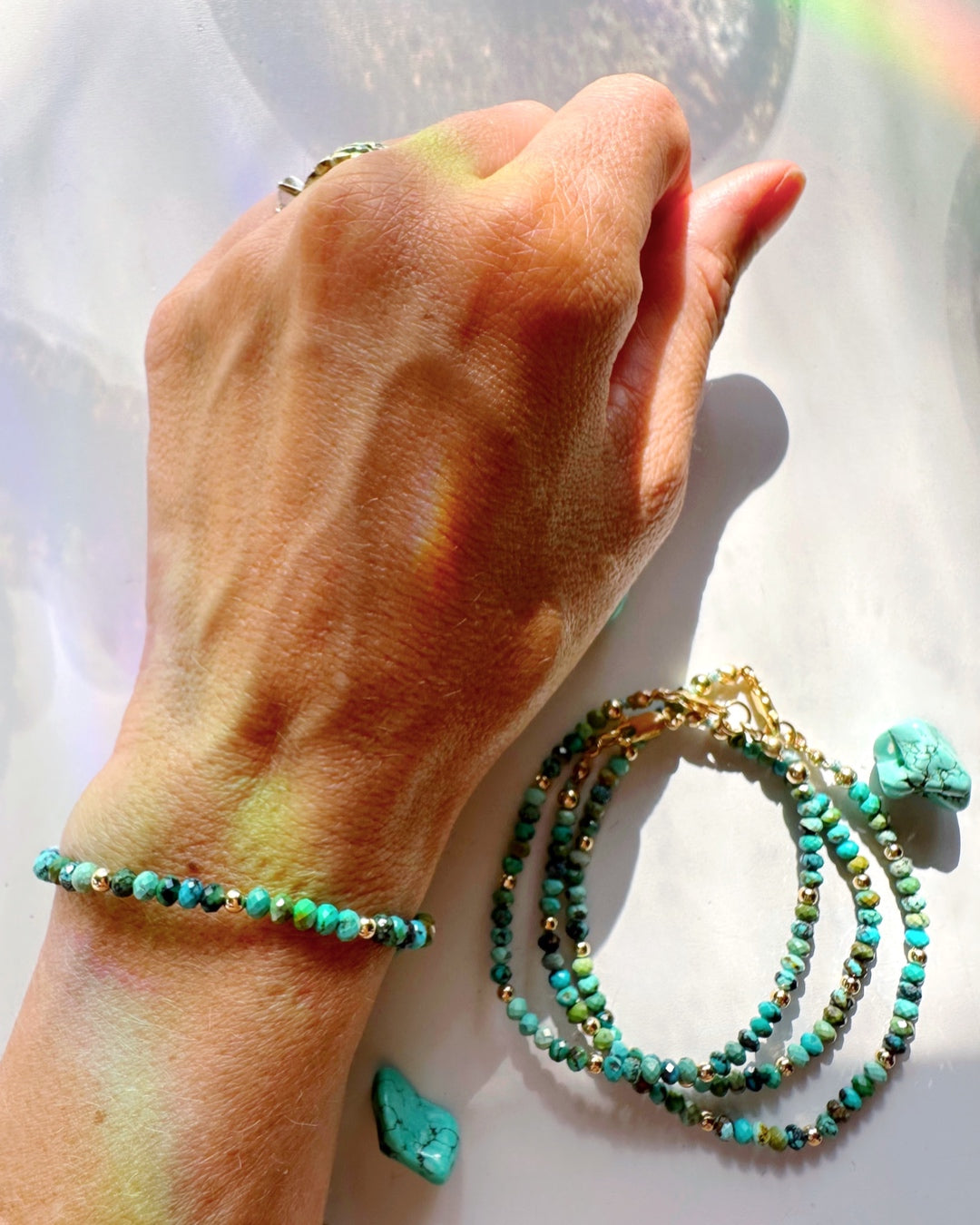 Turquoise Candy Bracelet - RTS - Baltic Mermaid