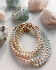 Morganite & Aquamarine Gemstone Candy Bracelet - RTS