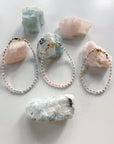 Morganite & Aquamarine Gemstone Candy Bracelet - RTS