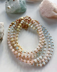 Morganite & Aquamarine Gemstone Candy Bracelet - RTS