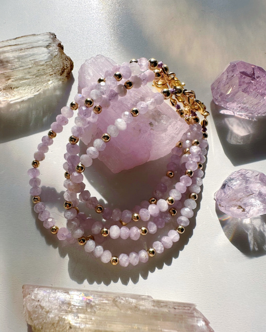 Kunzite Candy Bracelet - RTS - Baltic Mermaid