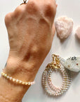 Morganite & Aquamarine Gemstone Candy Bracelet - RTS