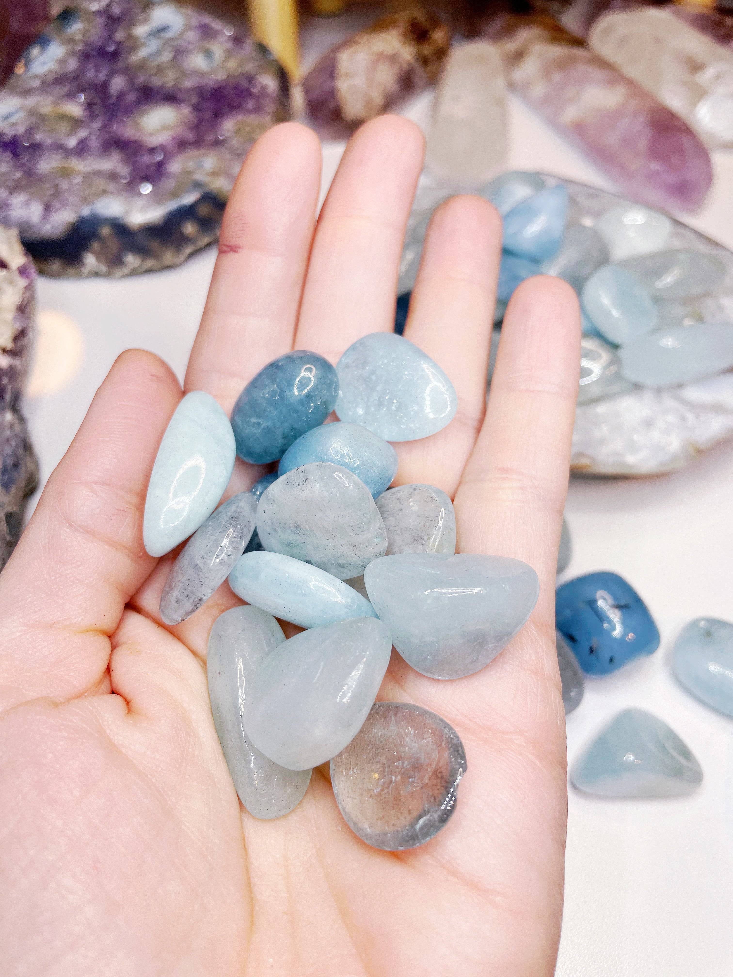 Aquamarine Tumbled Stone - Baltic Mermaid