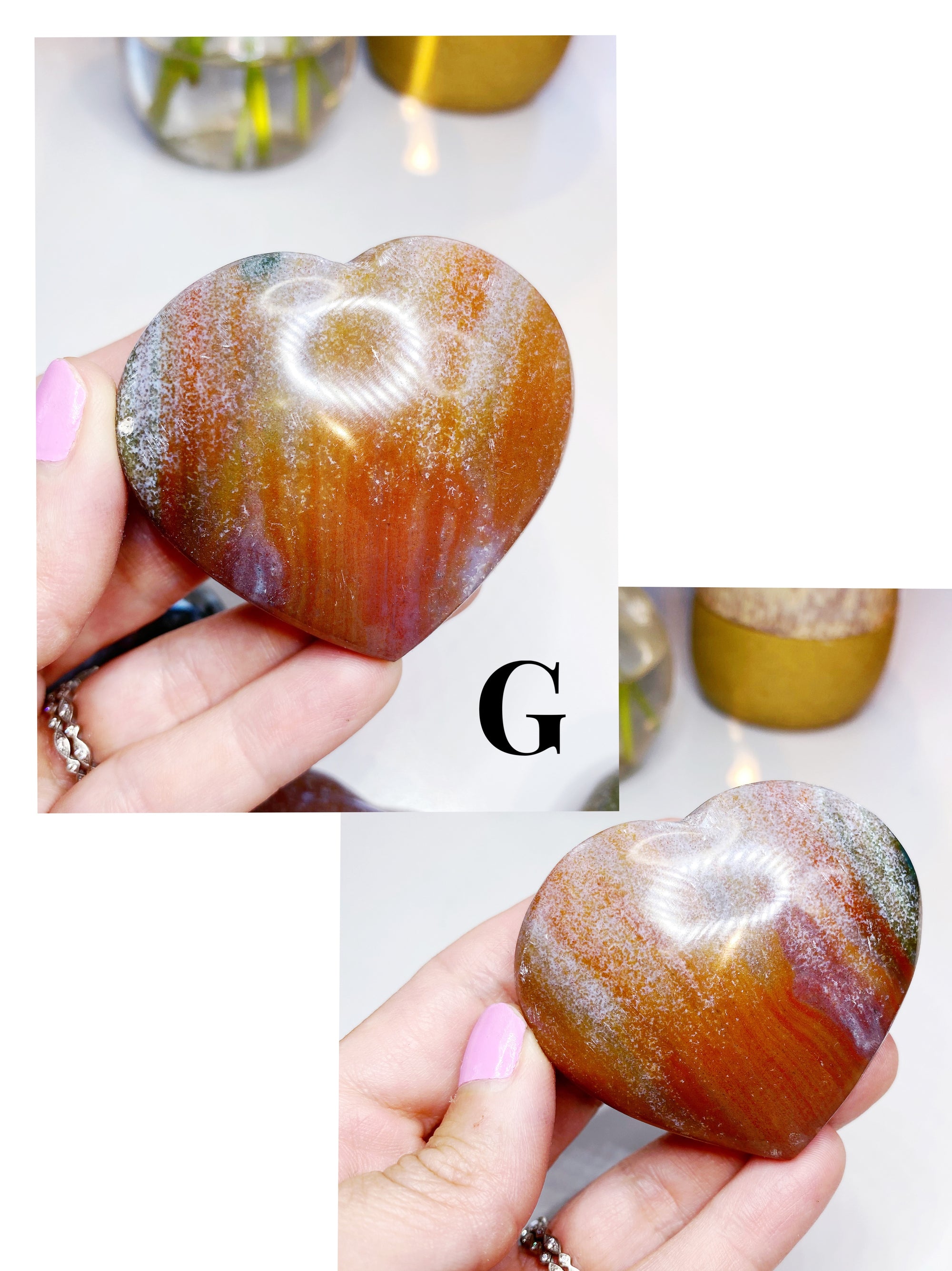 Ocean Jasper Hearts