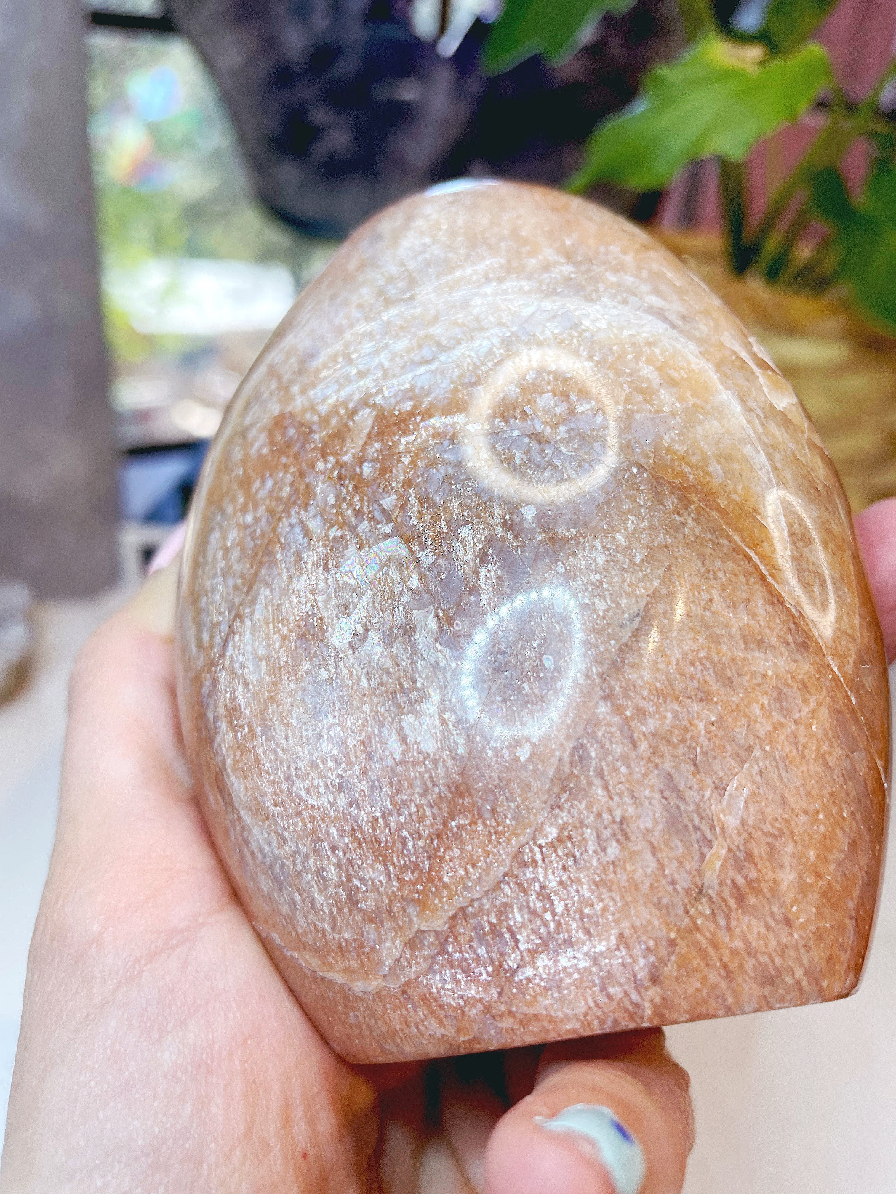 Peach Moonstone Freeform - Baltic Mermaid