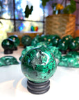 Malachite Carved Sphere