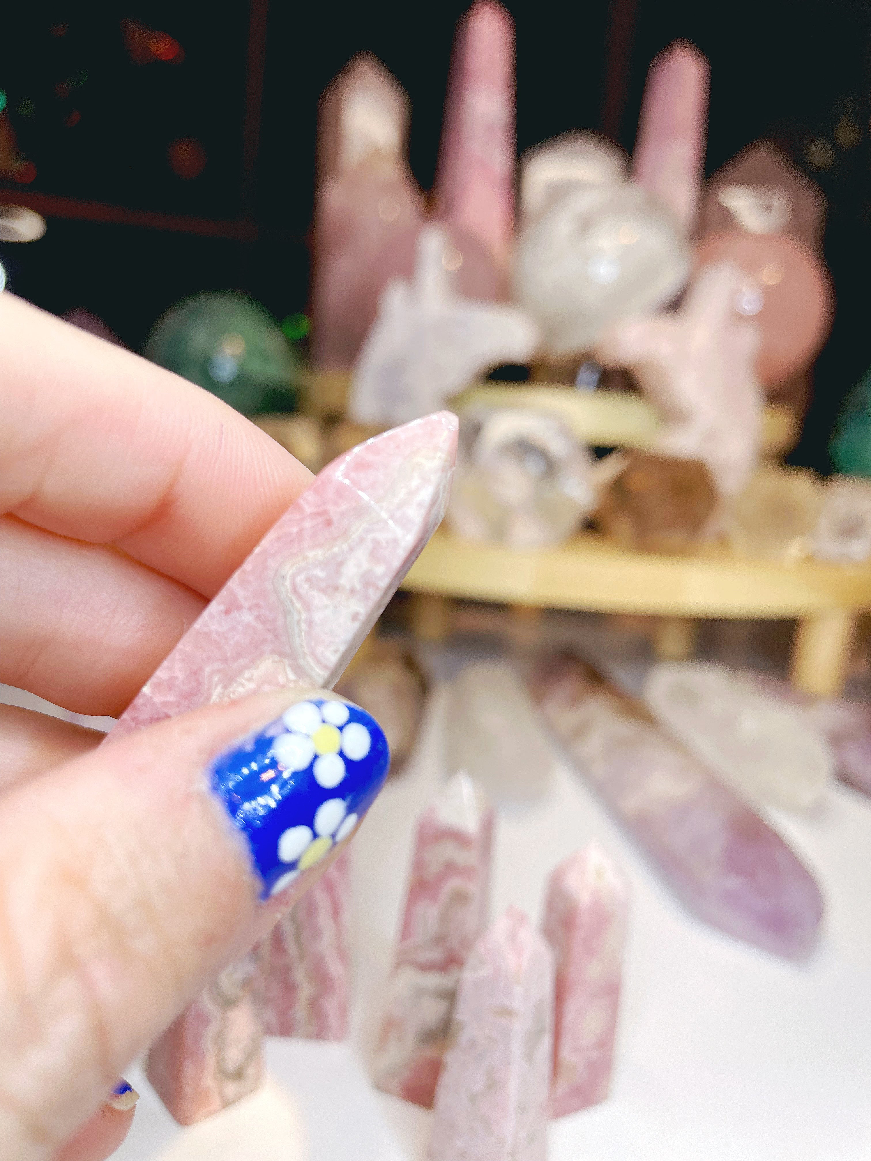 Rhodochrosite Obelisk *Imperfect - Baltic Mermaid