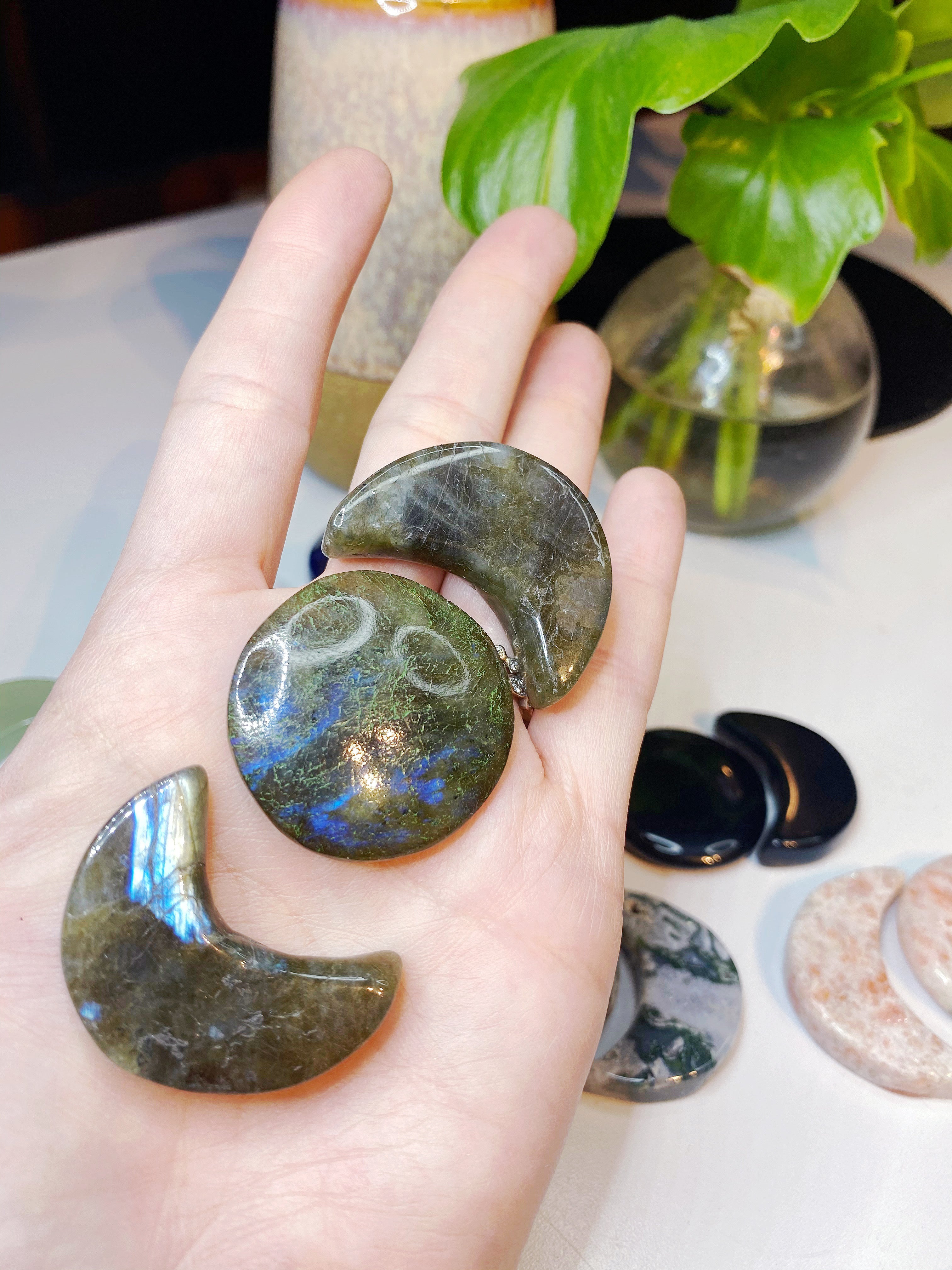 Moon Phase Crystal Set - Baltic Mermaid