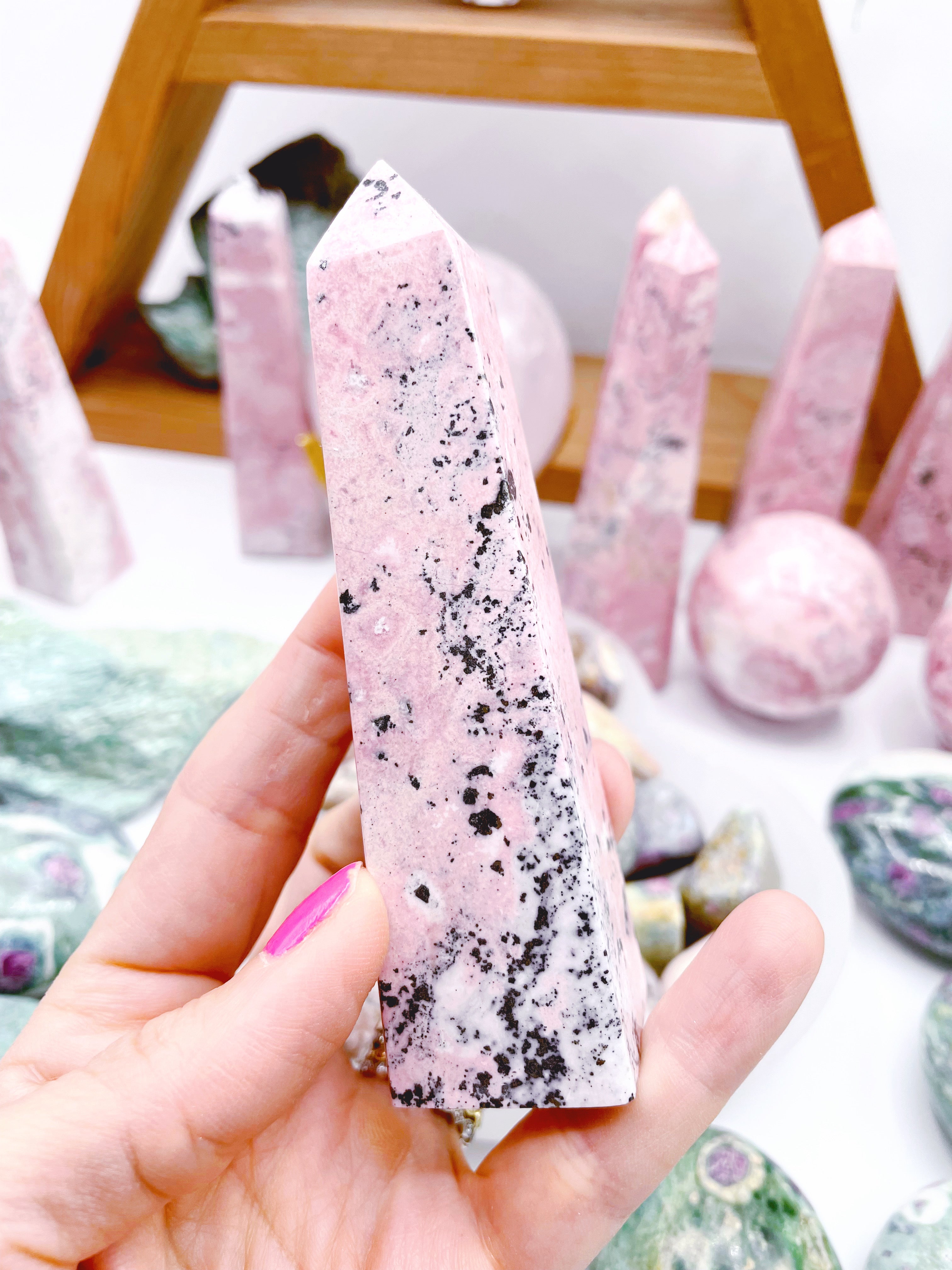 Rhodonite Obelisks - Baltic Mermaid