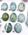 Ruby in Fuchsite Palm Stones