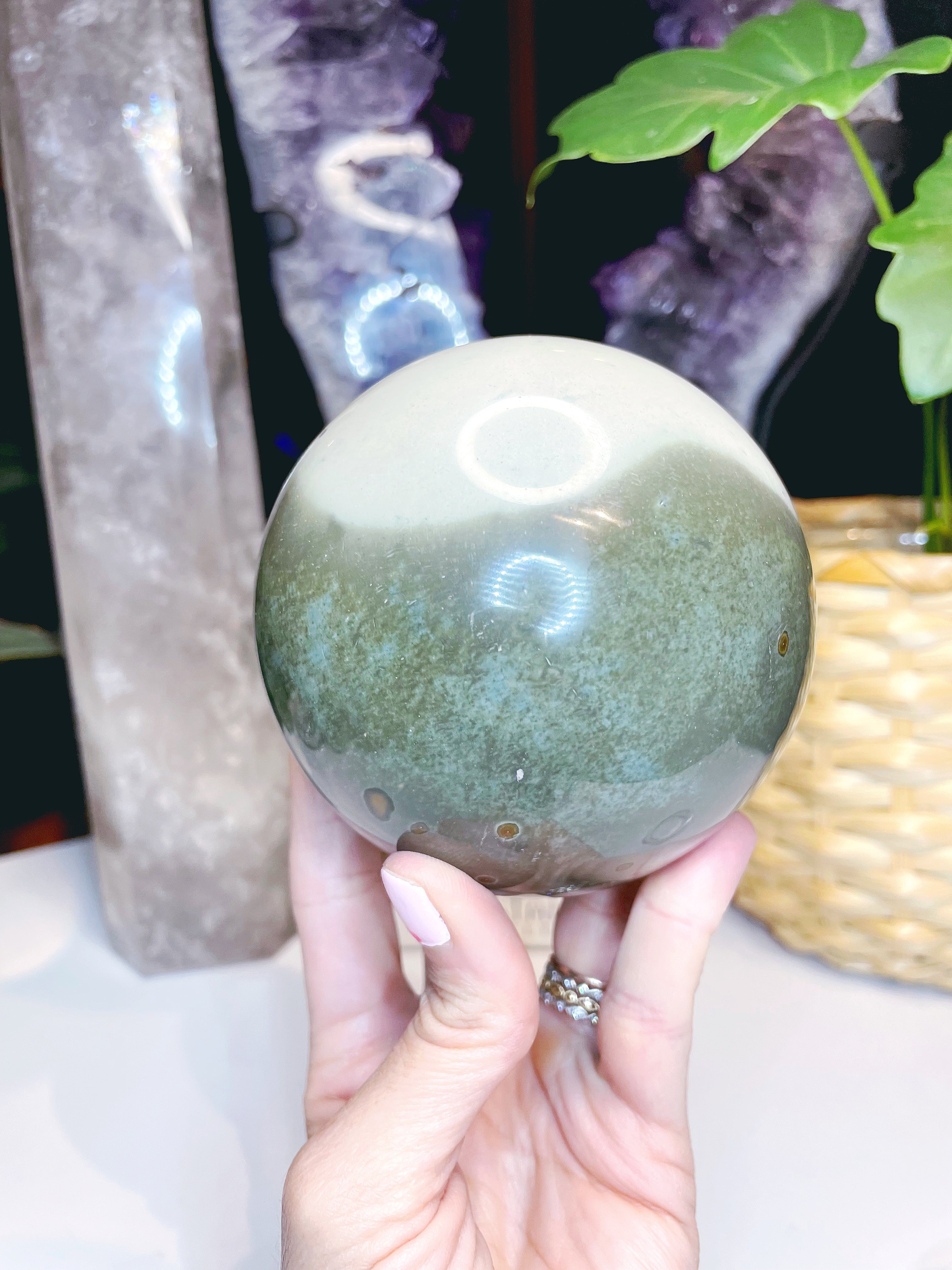 Polychrome Jasper Sphere - Large - Baltic Mermaid