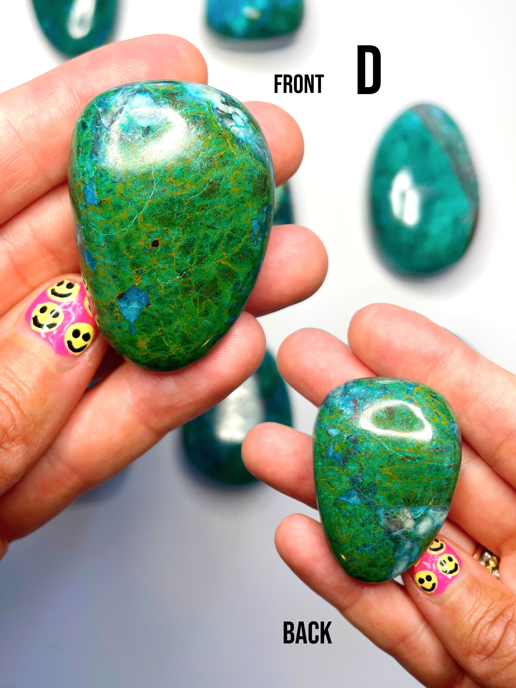 Chrysocolla Palm Stones/Large Tumbles