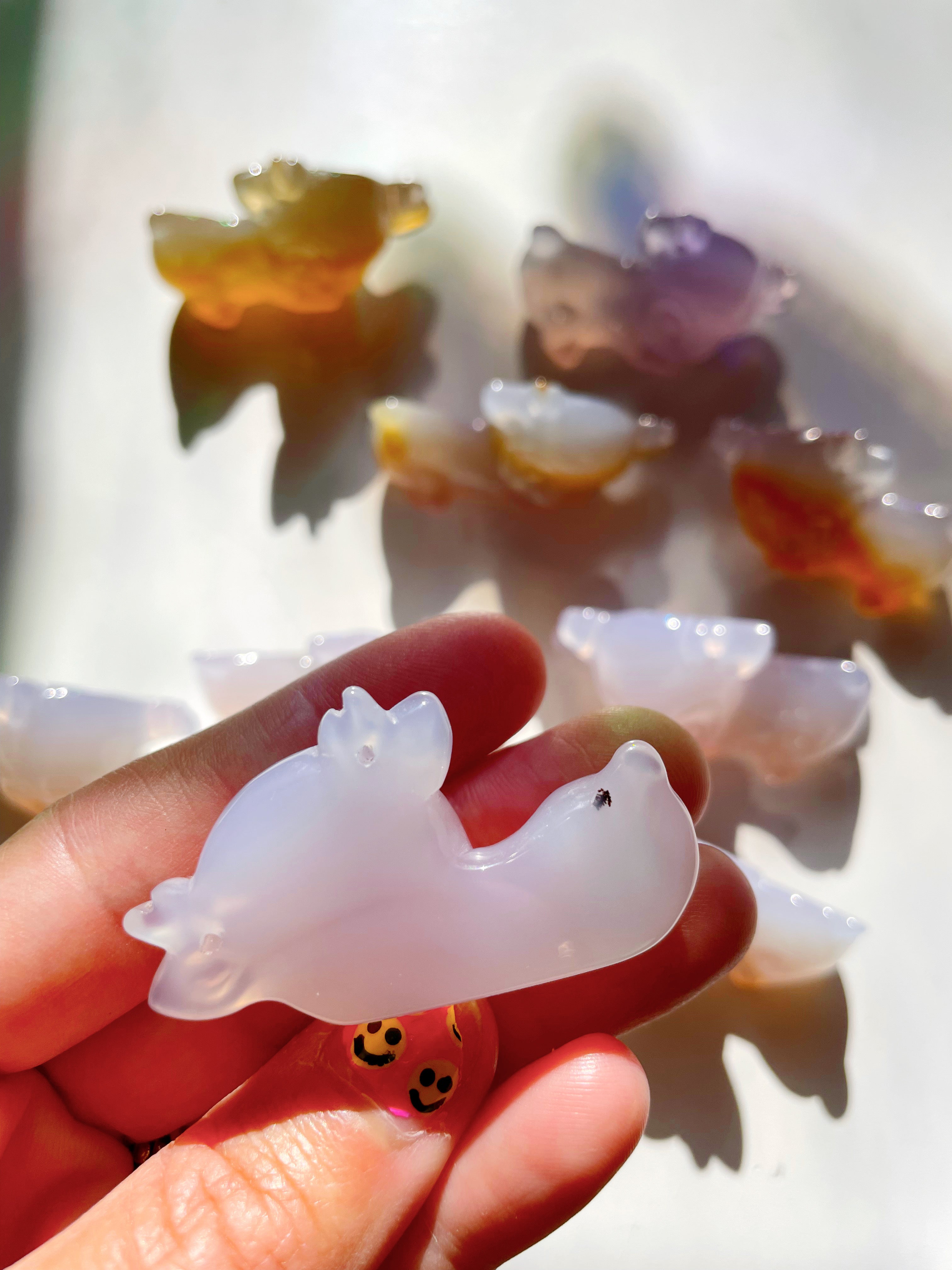 Carved Agate Fawn - Baltic Mermaid